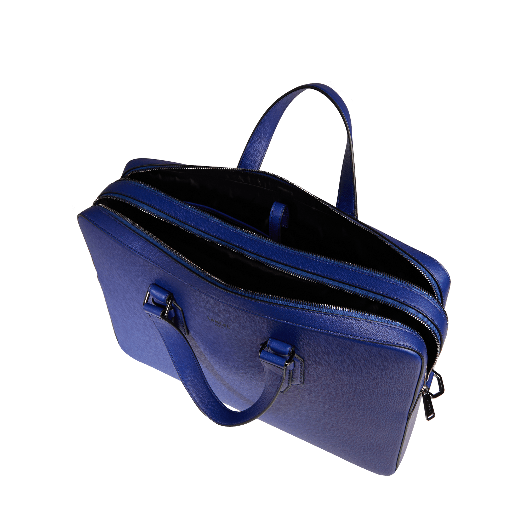 Porte-documents zippé 15"6 charlie de lancel en cuir LANCEL Bleu