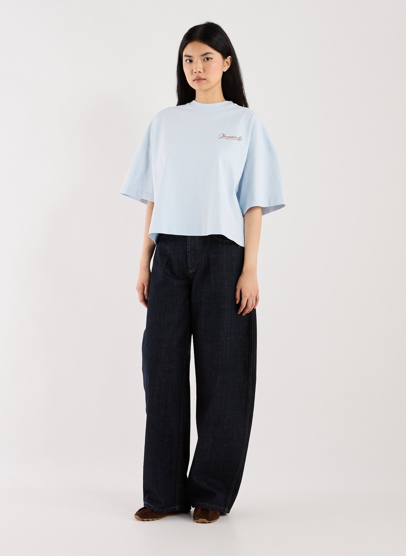 Jean de-Nîmes Ovalo en coton JACQUEMUS Bleu