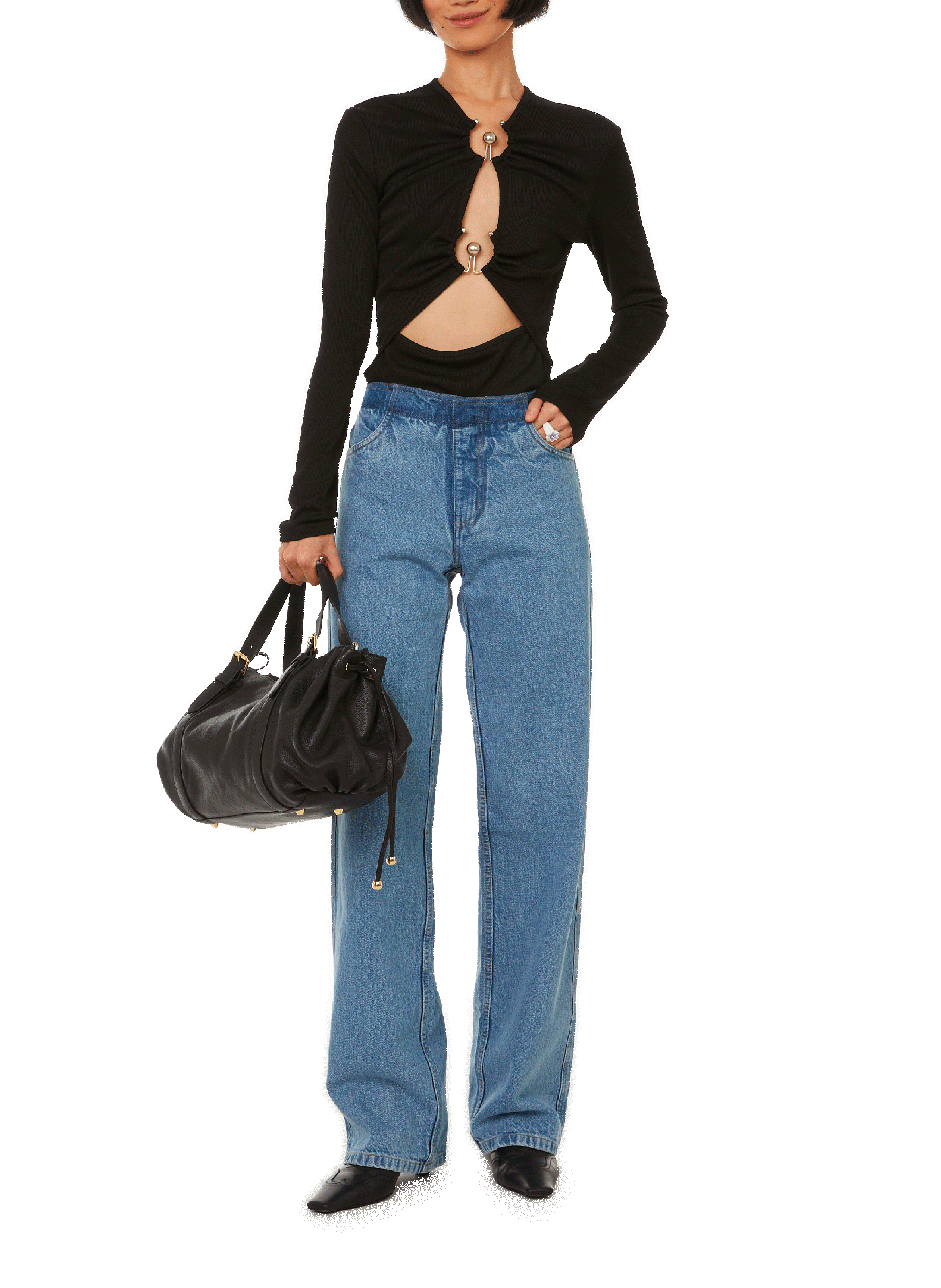 Jean large Deconstruct  CHRISTOPHER ESBER Bleu