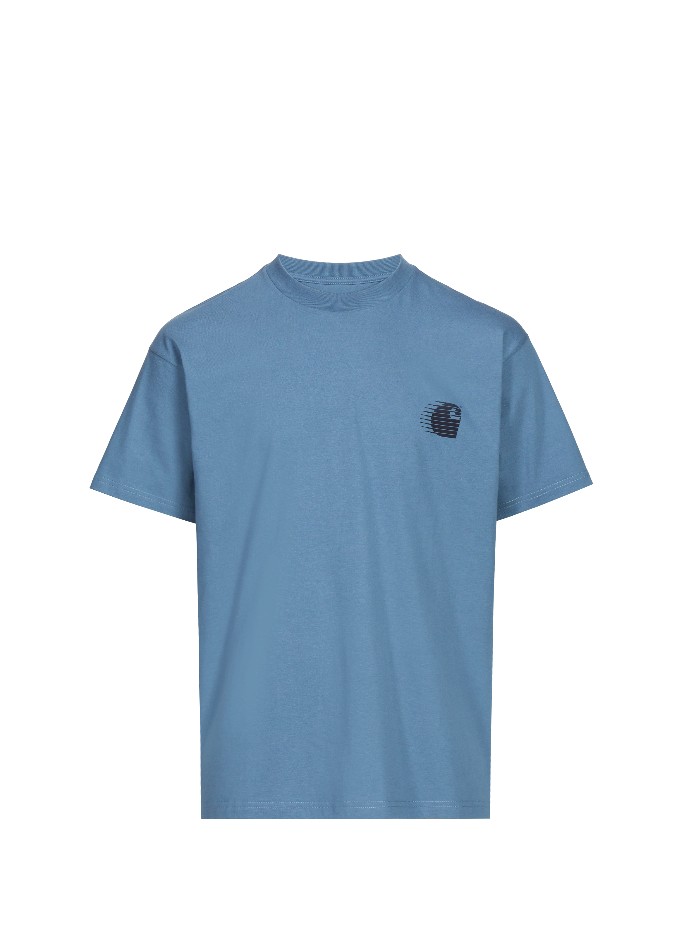 Round neck cotton printed T-shirt CARHARTT WIP Blue