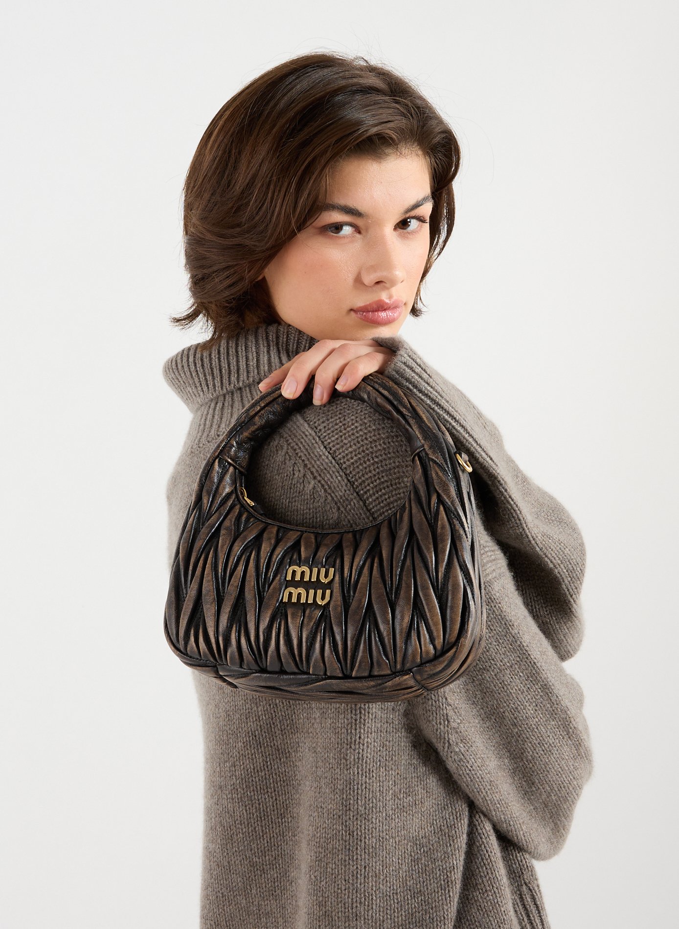 Sac à main Wander matelassé  MIU MIU Marron