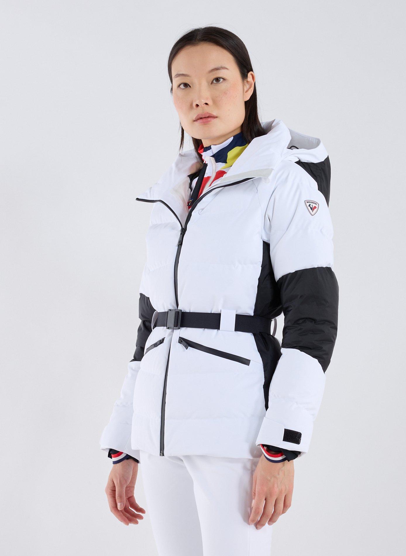 ROSSIGNOL Manteau de ski à capuche Blanc