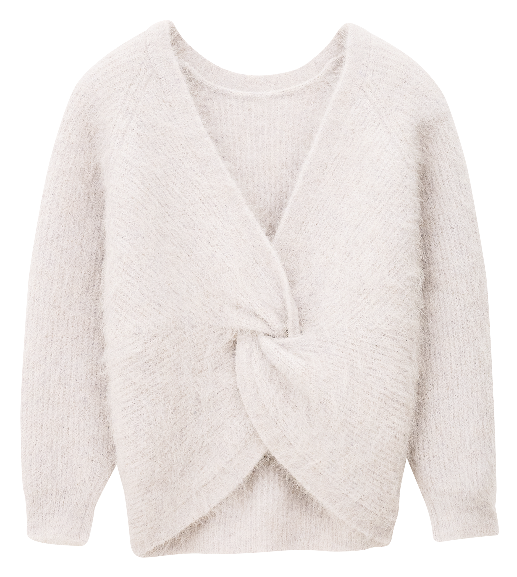 Pull oversize col rond en laine mélangée fill BA&SH Gris