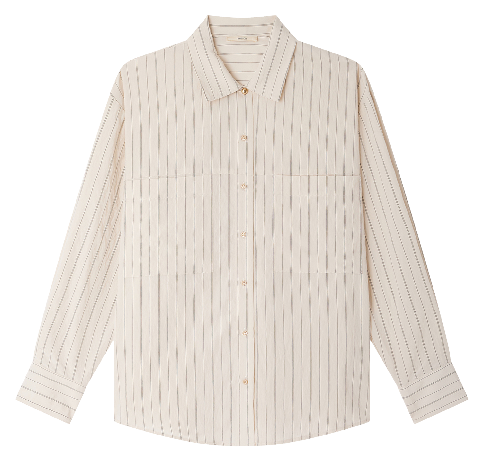 Chemise droite rayée san juan SESSUN Beige