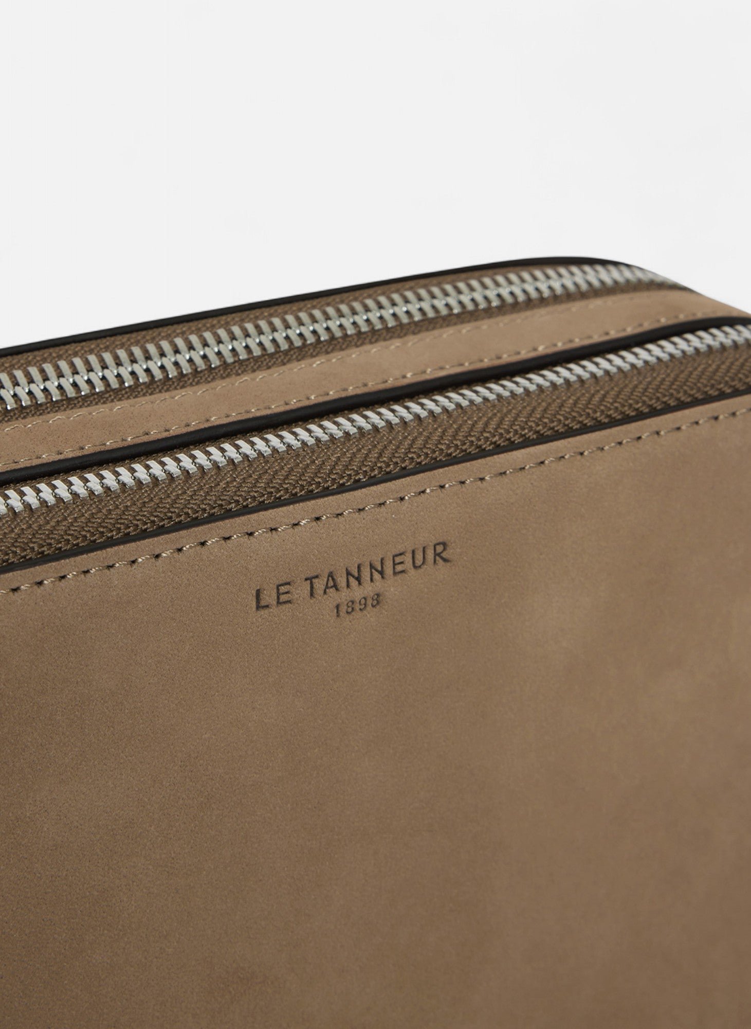Petite sacoche 2 compartiments emile en cuir lisse et nubuck LE TANNEUR Marron