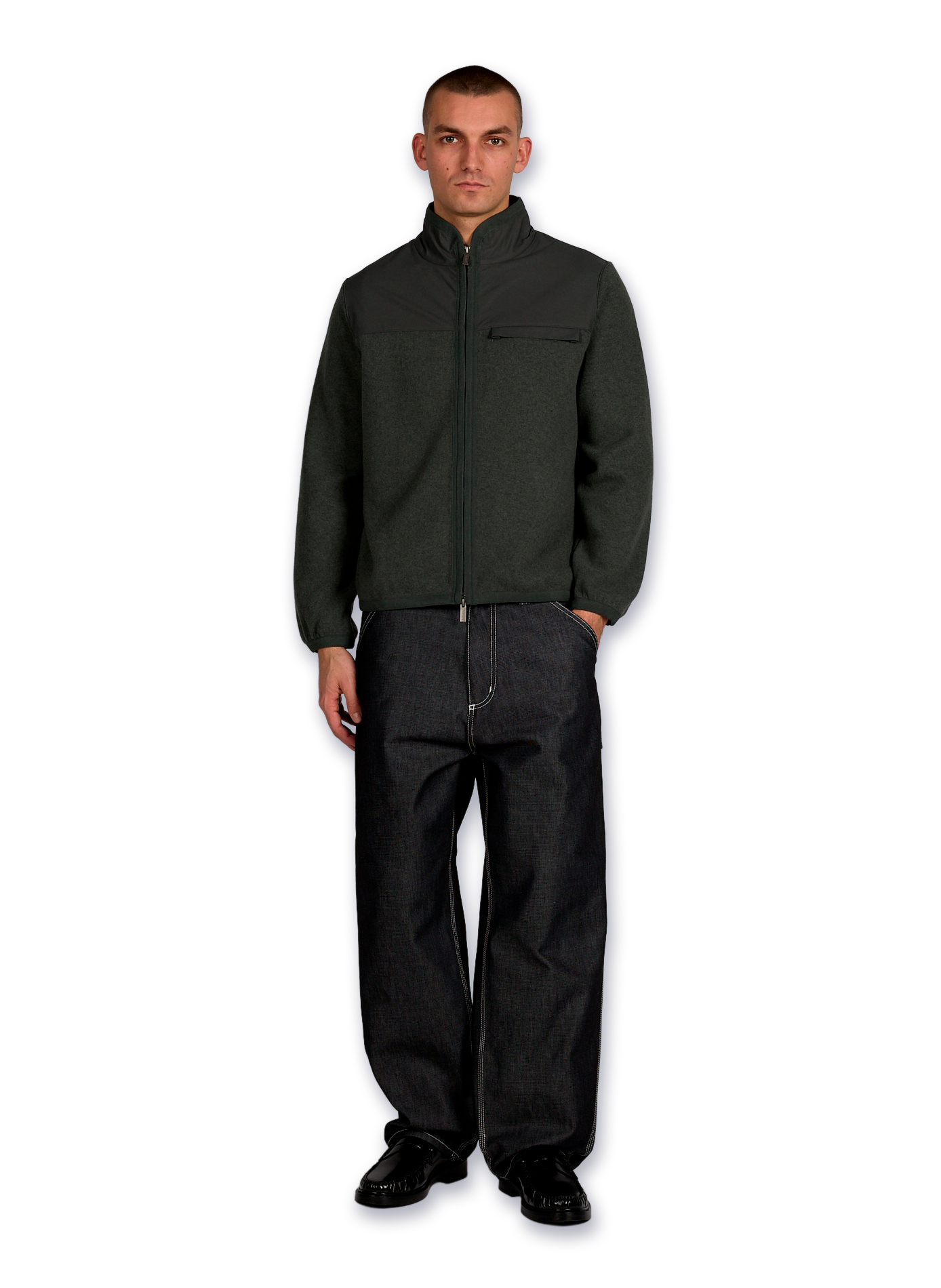 High-neck jacket K-WAY Khaki