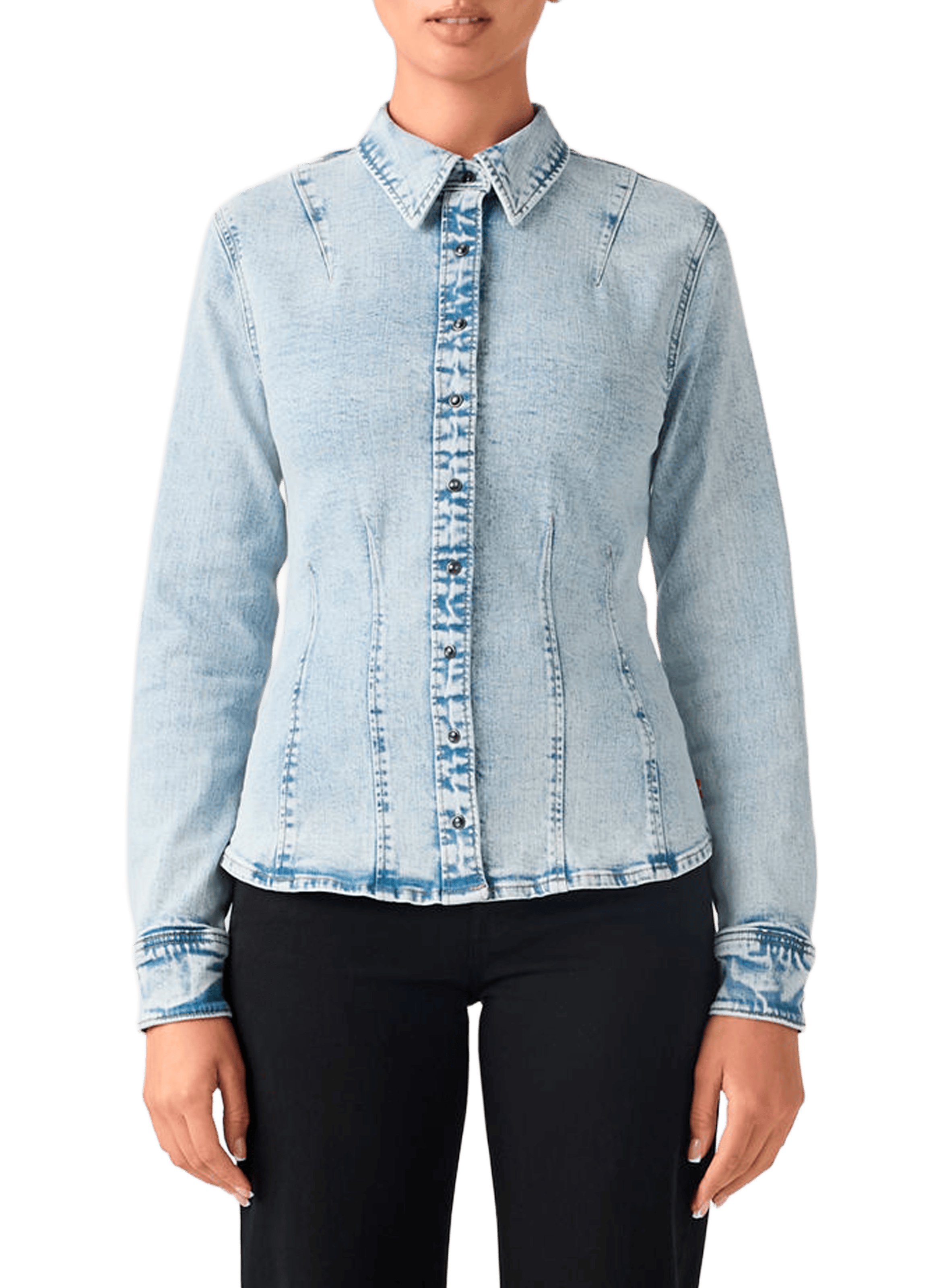 Chemise galbante en denim coton mélangé LEVI'S Bleu
