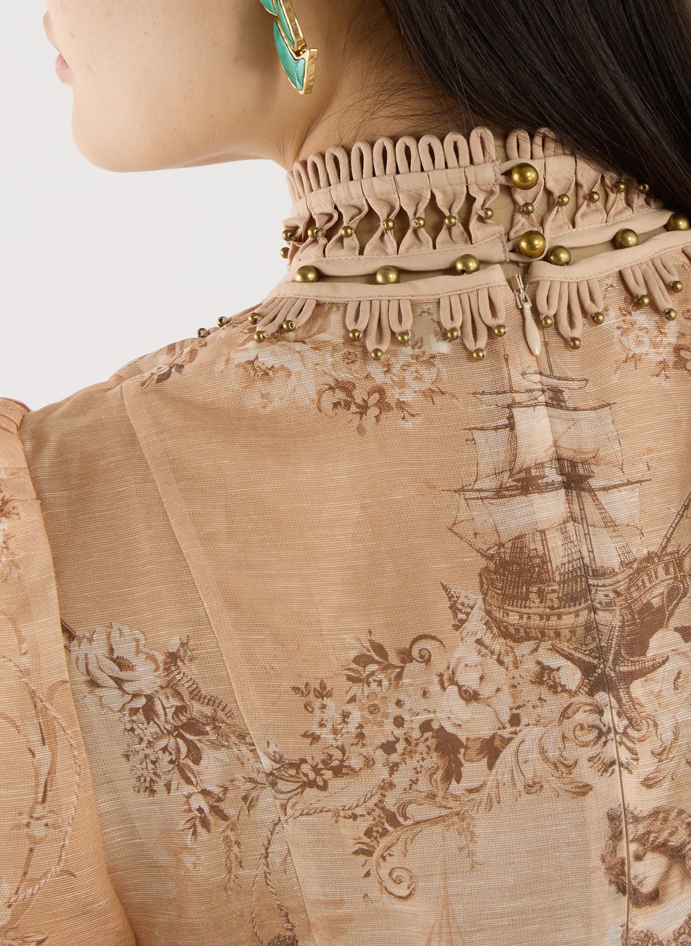 Top in linen and silk pattern ZIMMERMANN Multicolour