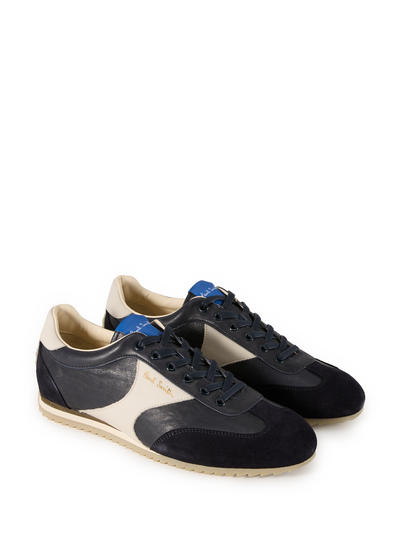 Text translated to English:
Chilly leather wedge sneakers PAUL SMITH Blue