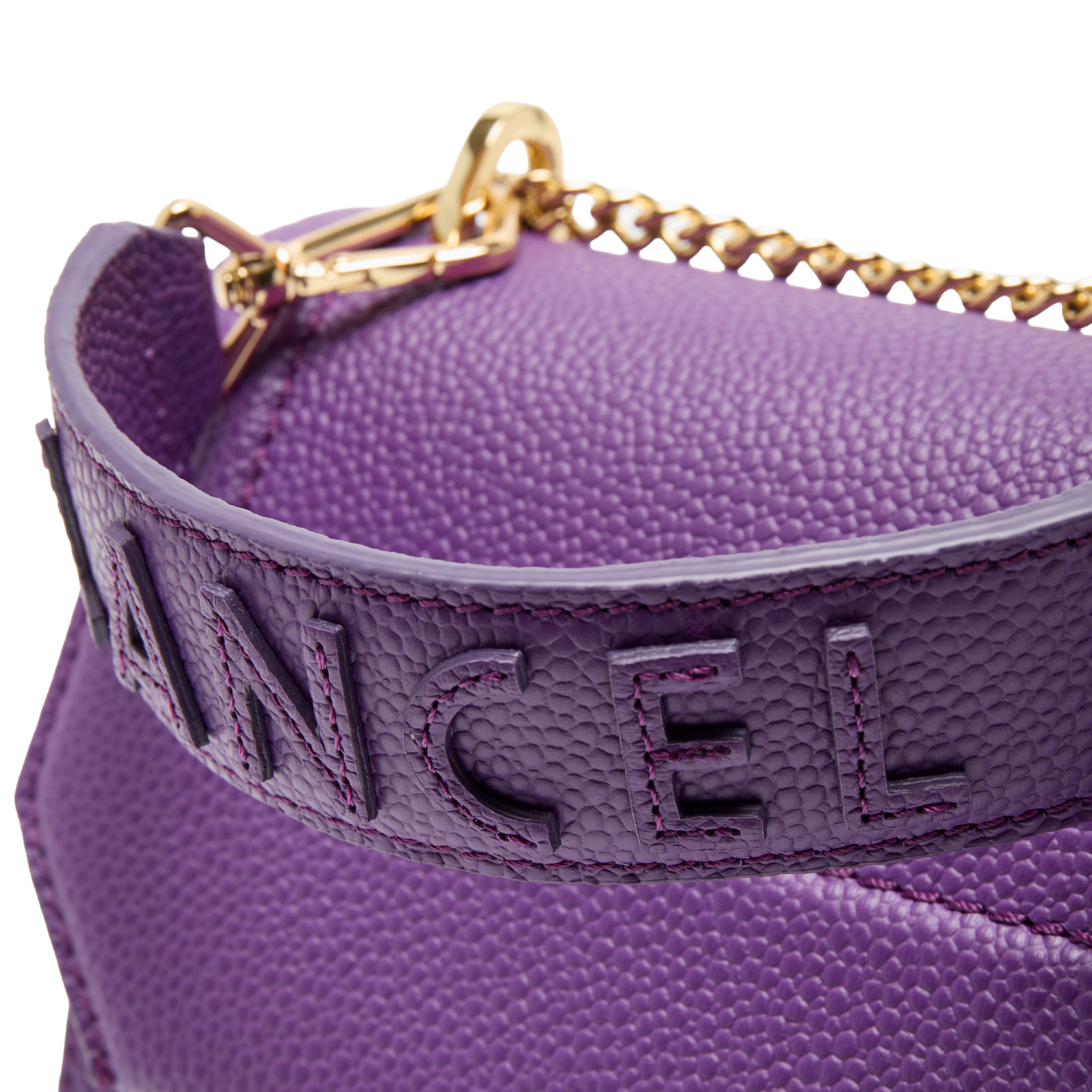 Sac rabat s ninon de lancel en cuir Violet