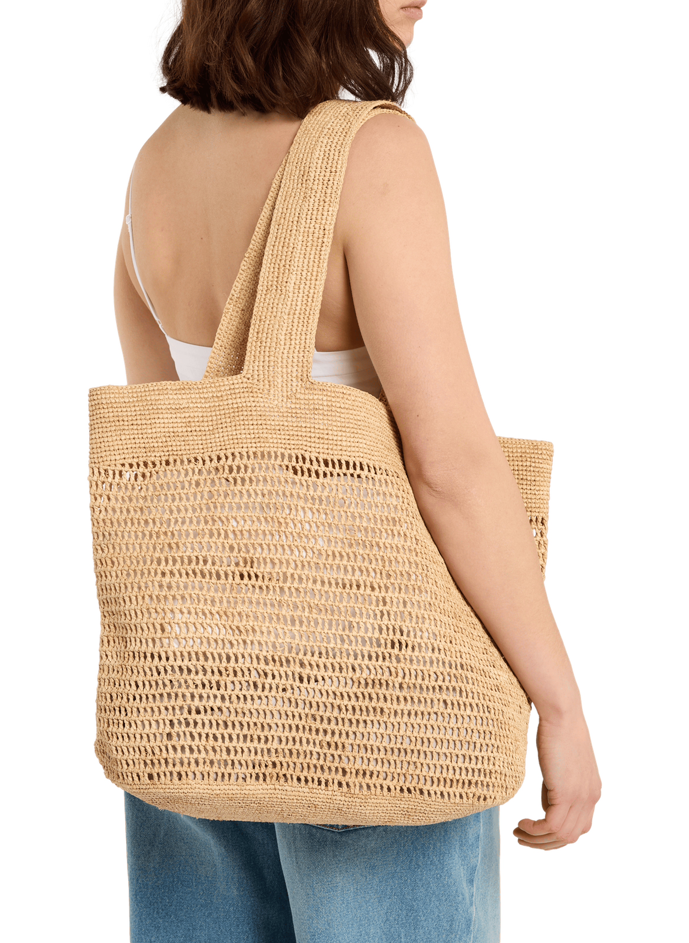 Sac à main panier en raphia SAISON 1865 Beige