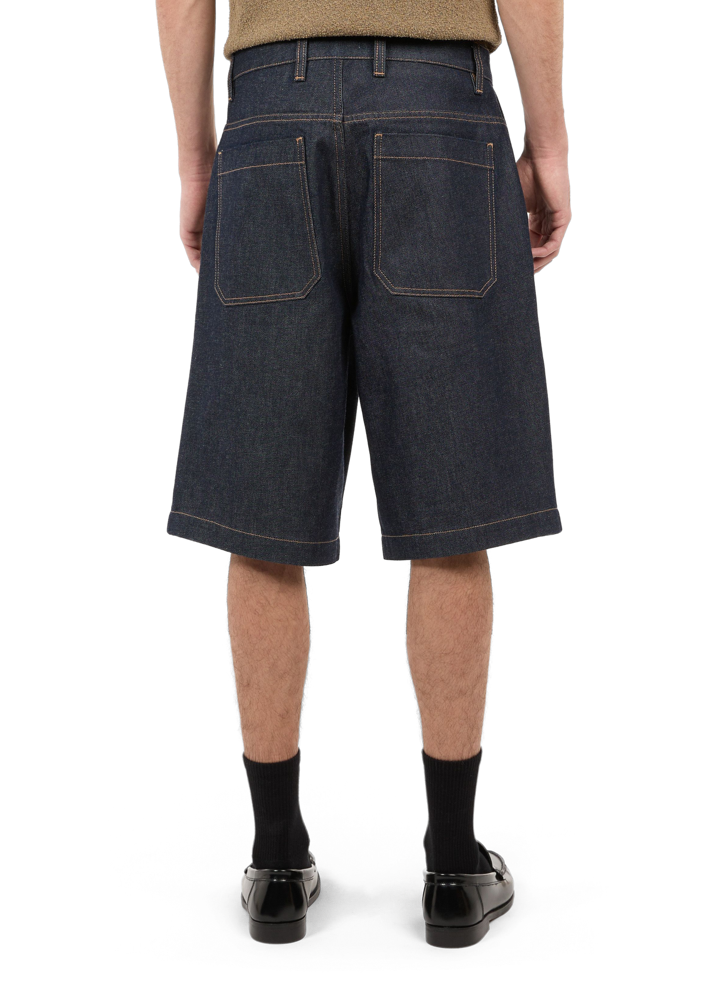 Denim Bermuda Shorts by HAVER-B in cotton SAISON 1865 Blue