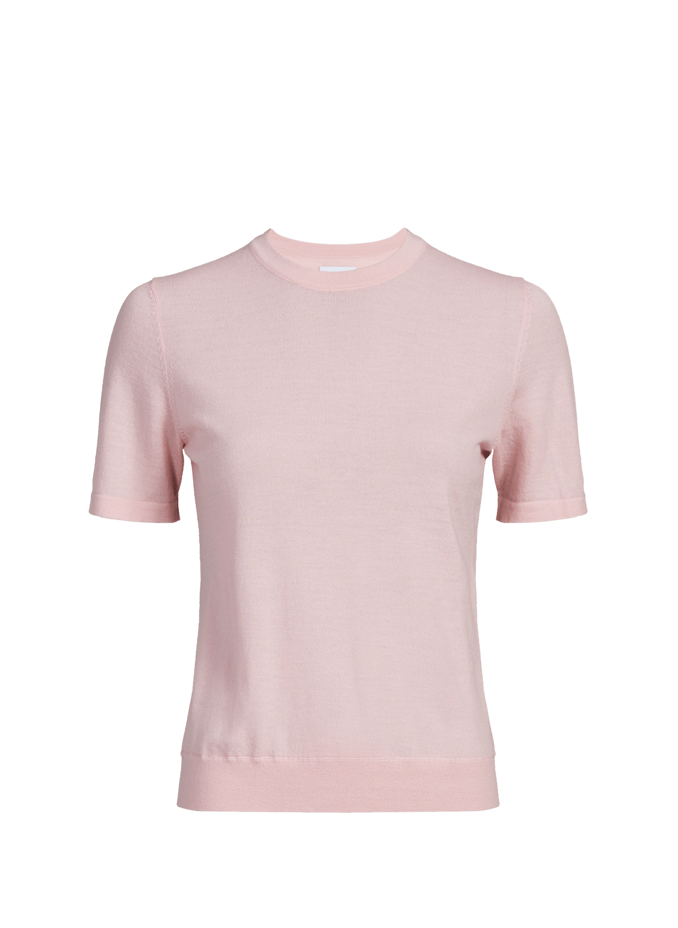 Pull col rond en laine mérinos AU PRINTEMPS PARIS Rose