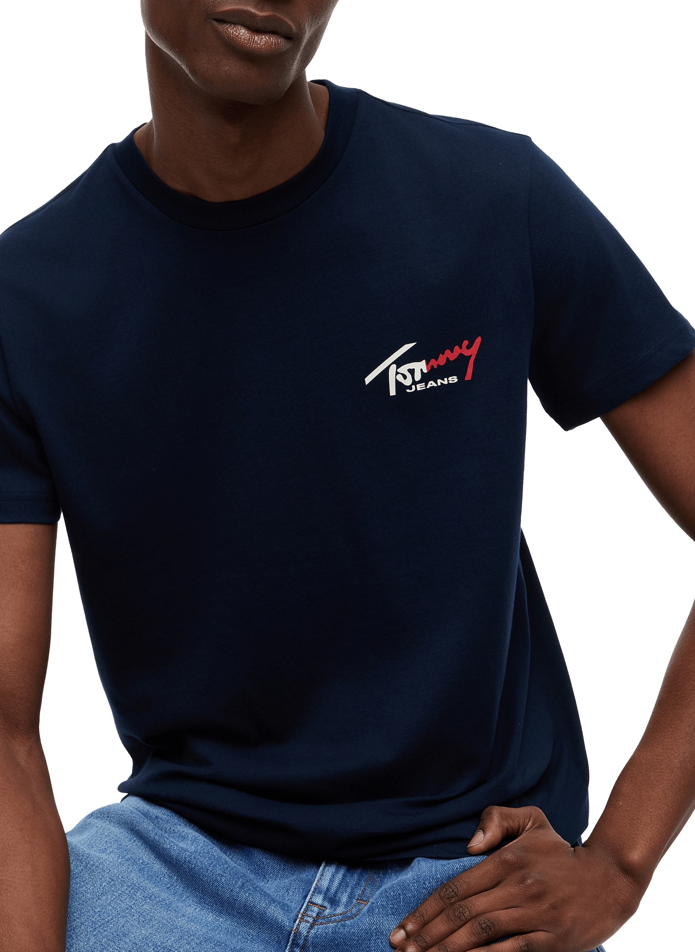 Straight-fit cotton T-shirt TOMMY HILFIGER Blue