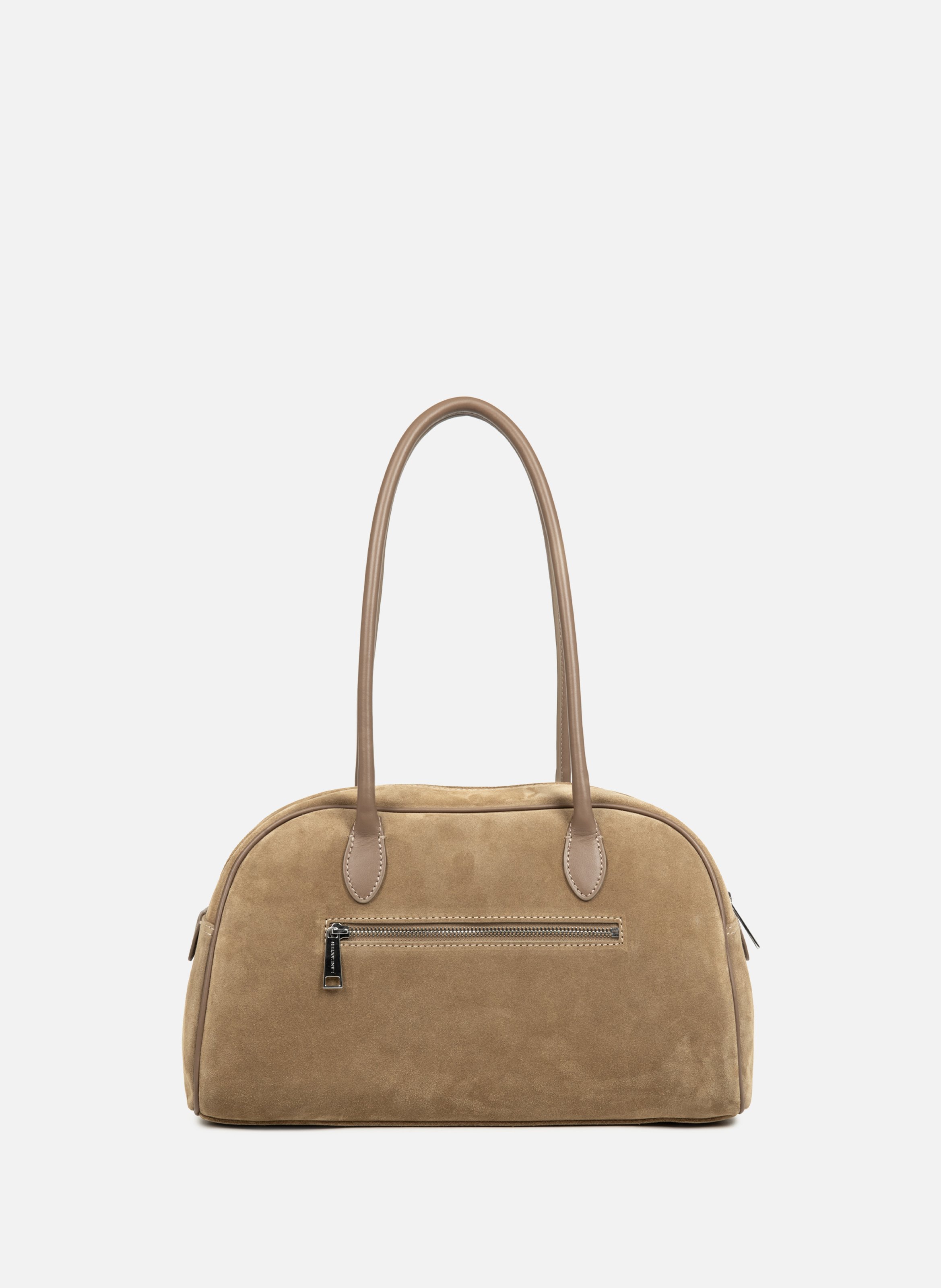 Grand sac cabas épaule - suède LANCASTER Marron