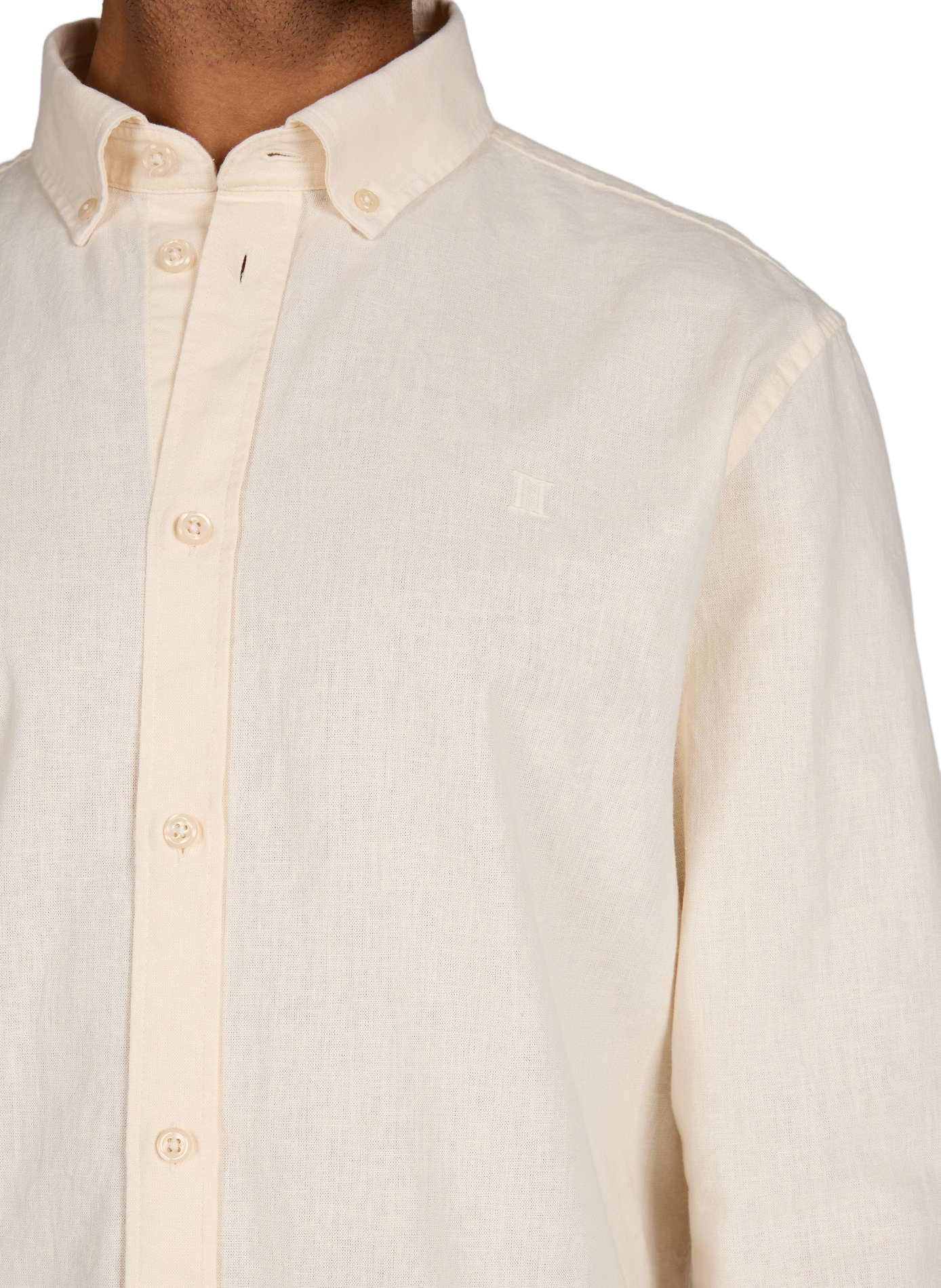 Konrad American collar shirt in cotton and linen LES DEUX Beige