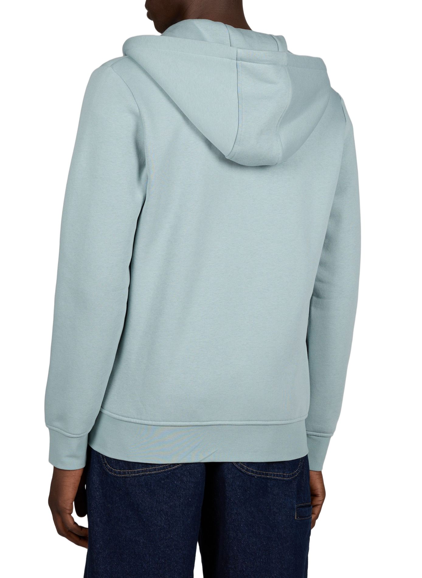 Straight zip-up sweatshirt in blended cotton FAGUO Grey