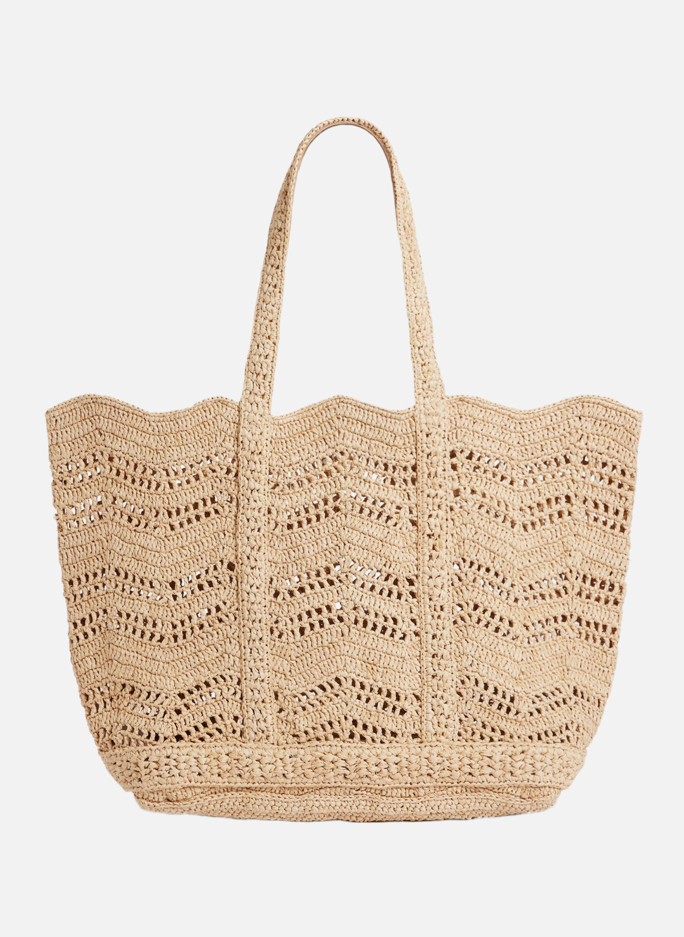 Cabas l en raphia VANESSA BRUNO Beige