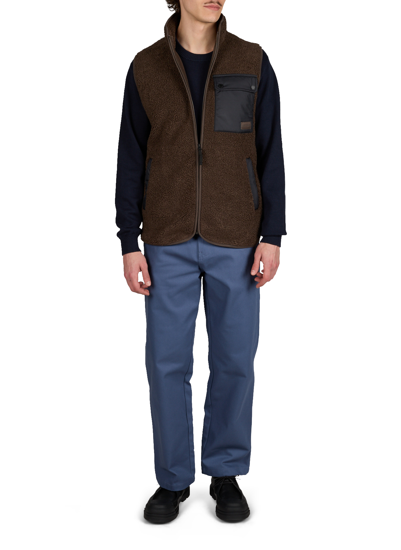 Pantalon uni détail broderie DICKIES Bleu