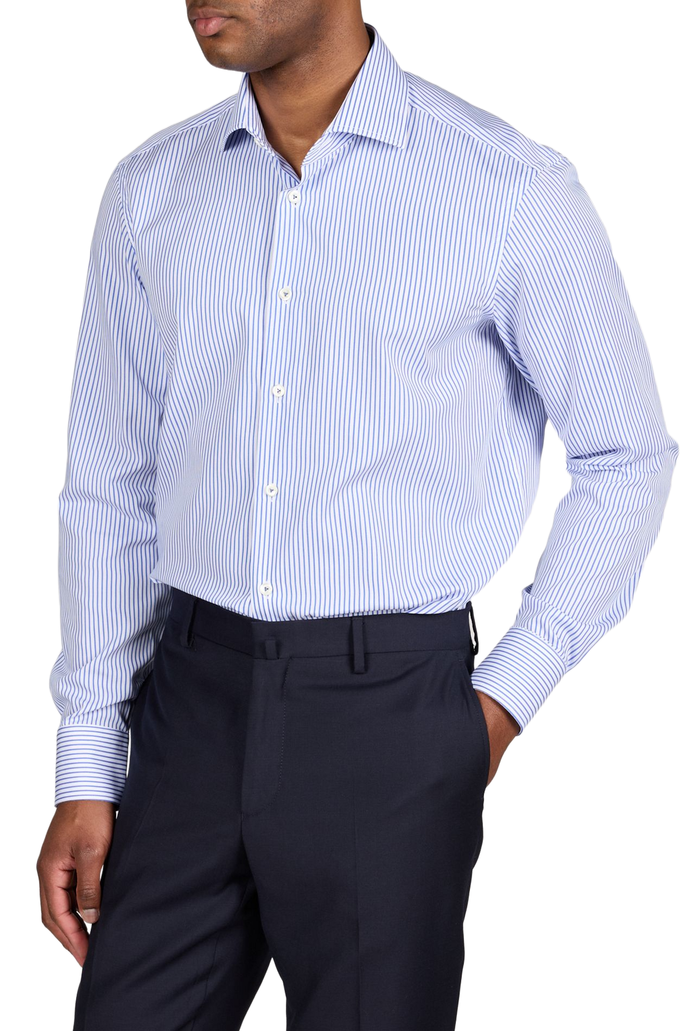 Classic Striped Shirt with Collar VAN LAACK Blue