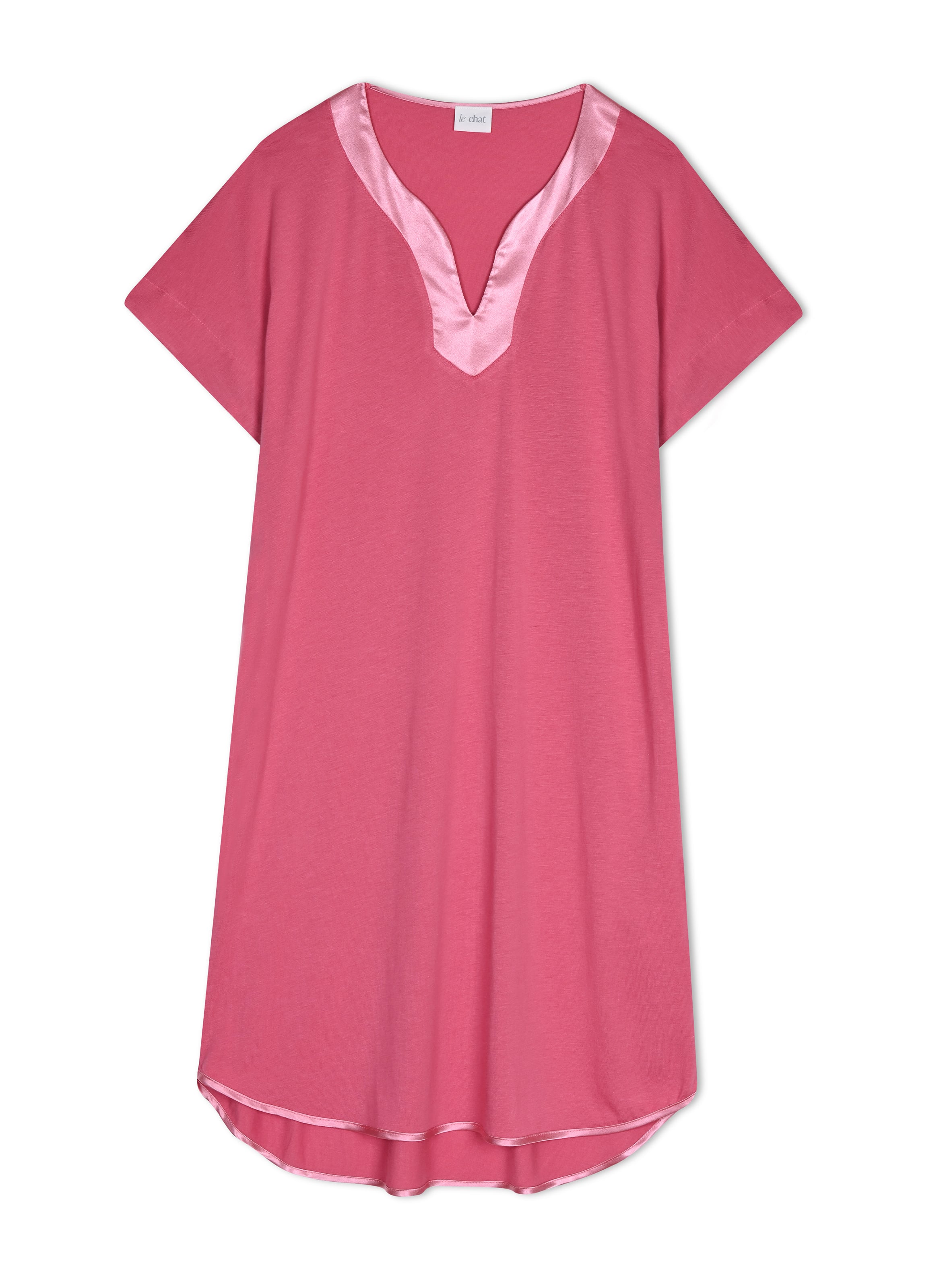 Chemise de nuit en coton modal mily 201 LE CHAT Rose