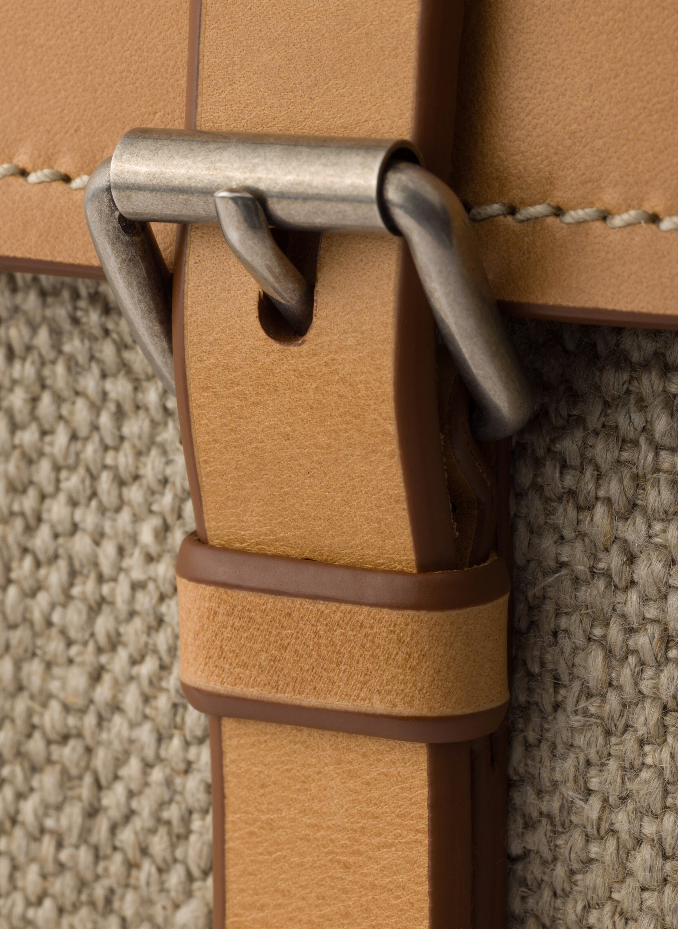 Cabas prada bonnie en lin et cuir PRADA Beige