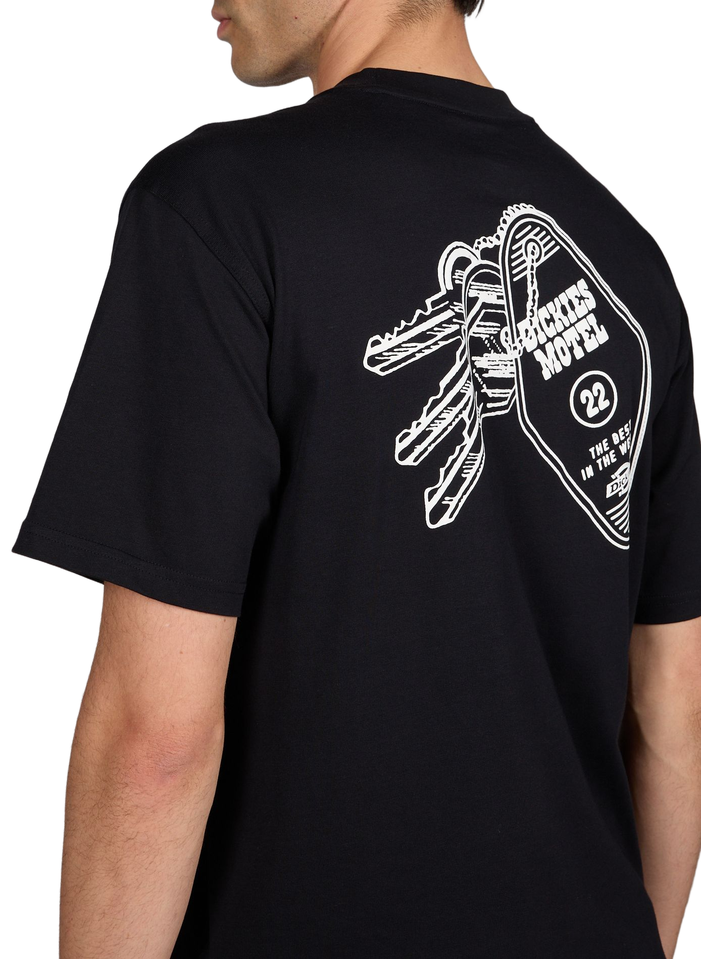 T-shirt ample sérigraphié en coton DICKIES Noir