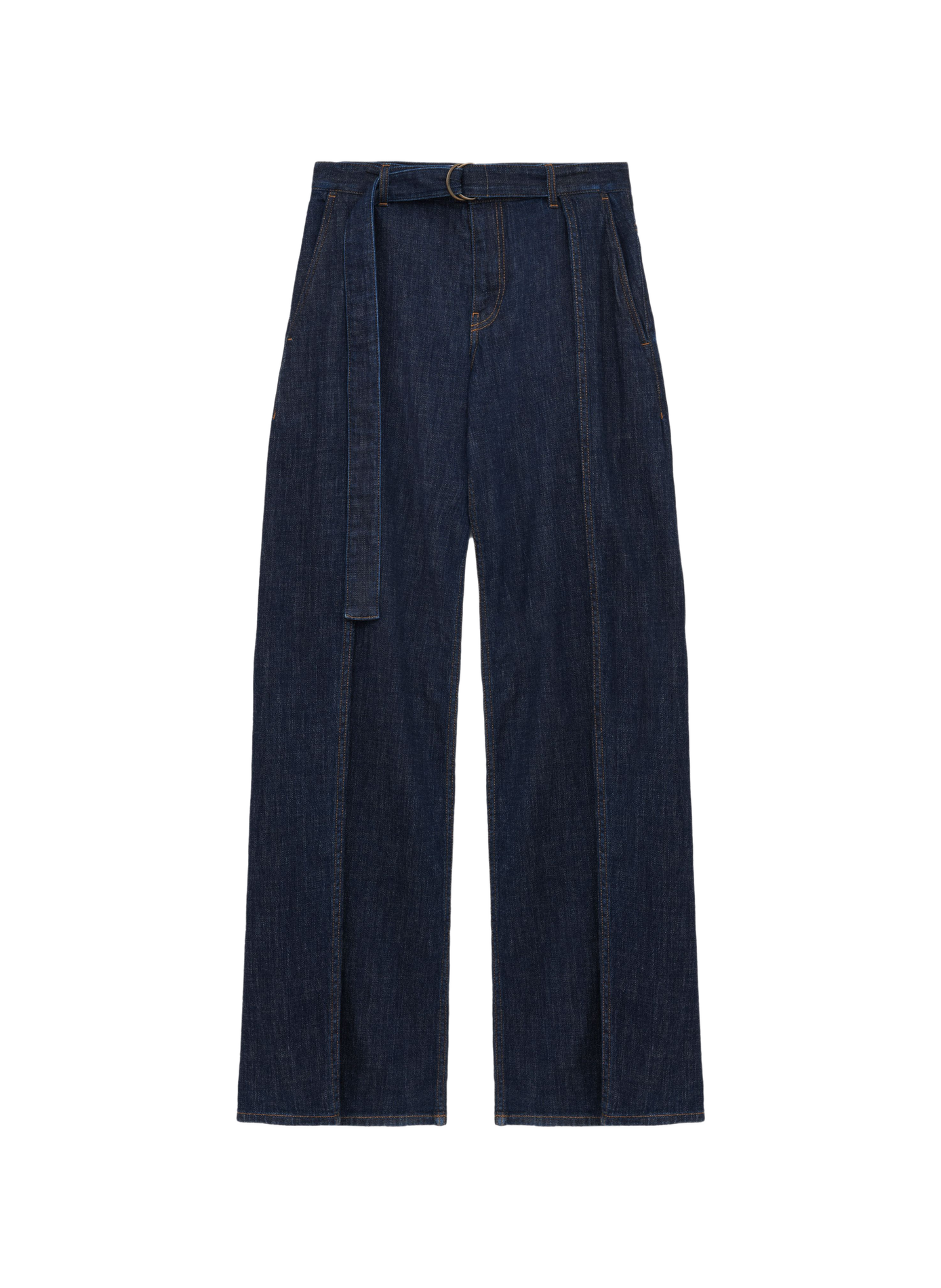 Belted lightweight cotton denim jeans LOEWE Blue