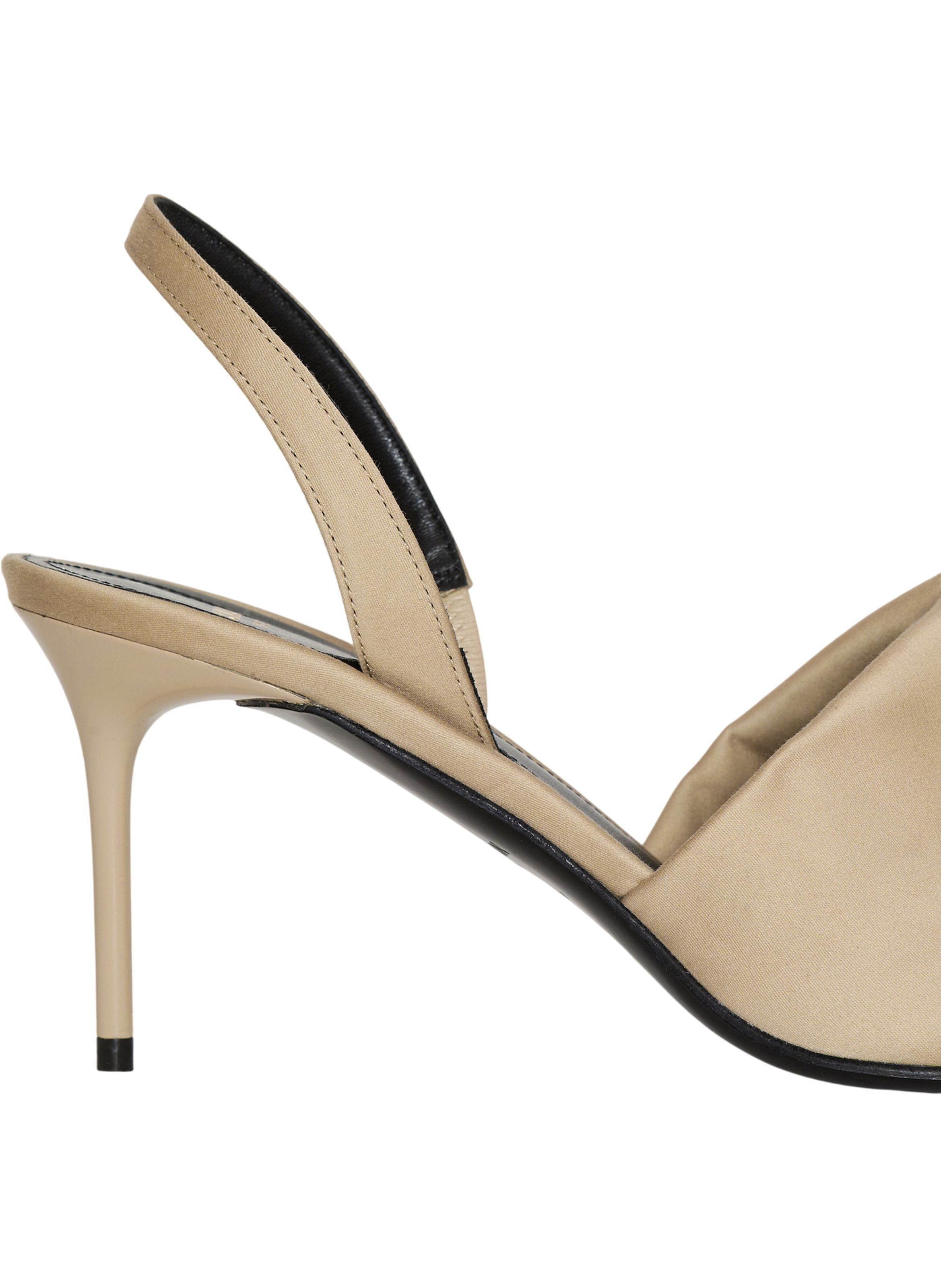 Escarpins en gabardine de coton avec piercing BALMAIN Beige