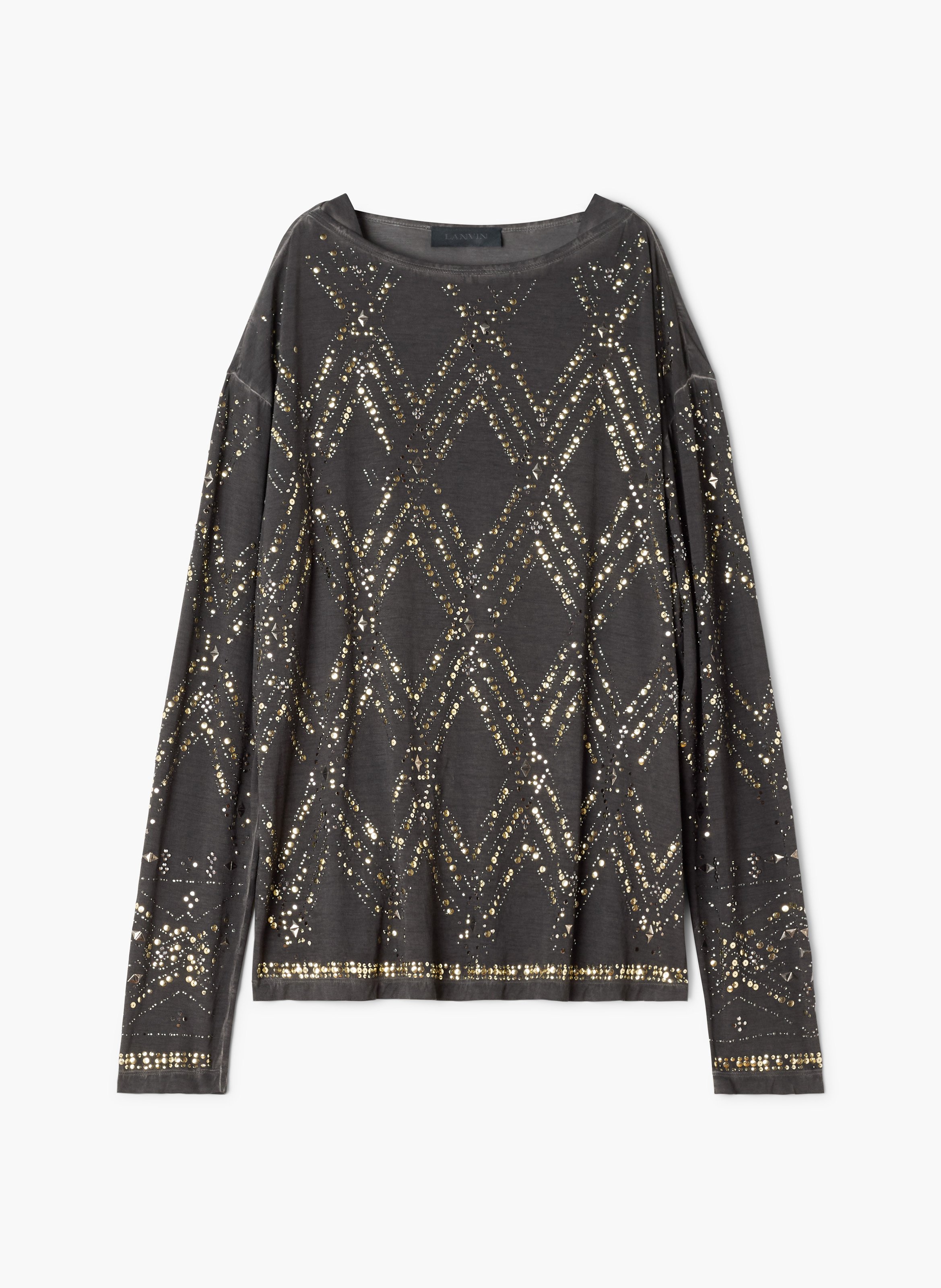 Haut à sequins et perles LANVIN Noir