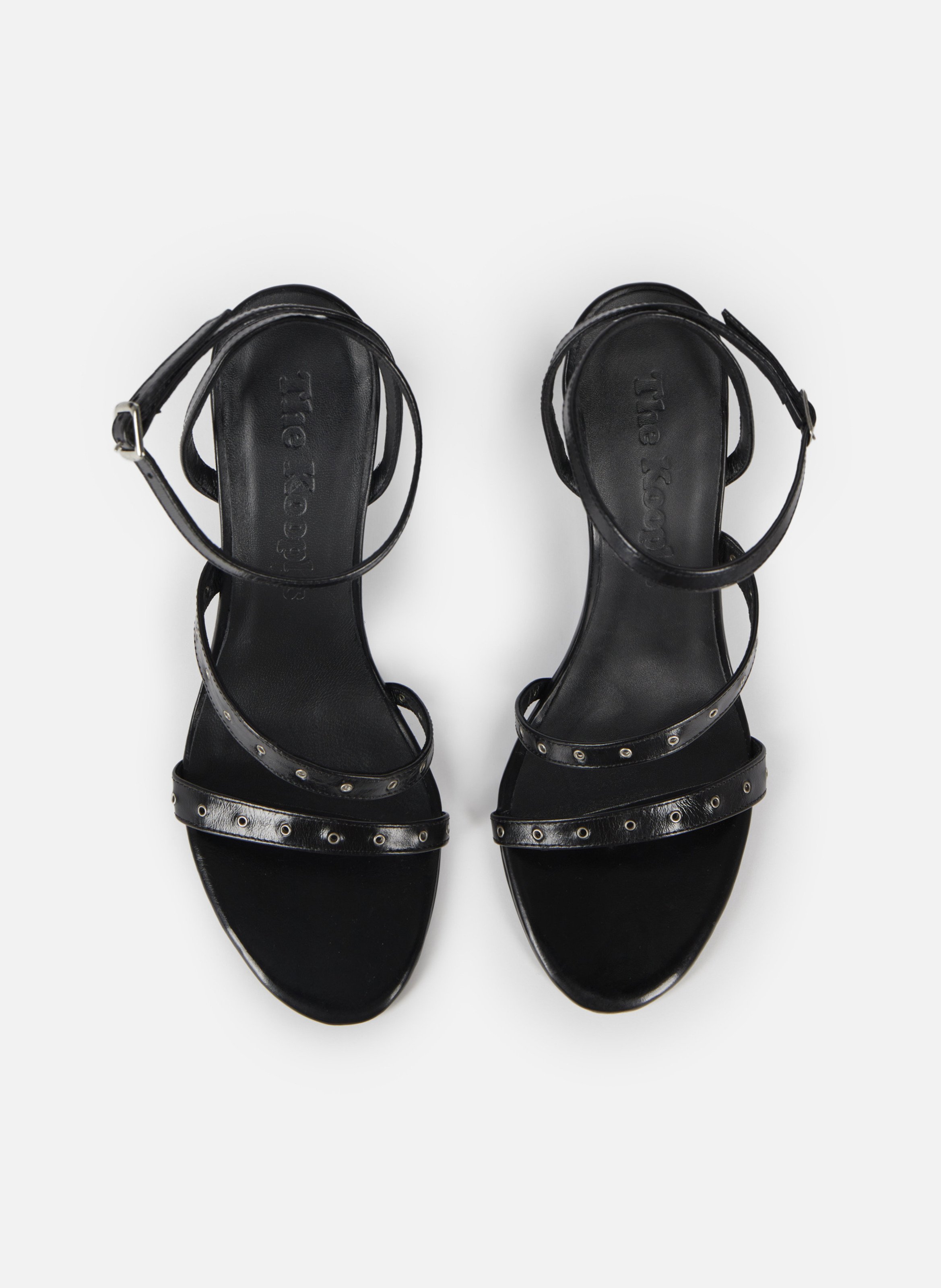 Sandales à talons compensés avec studs THE KOOPLES Noir
