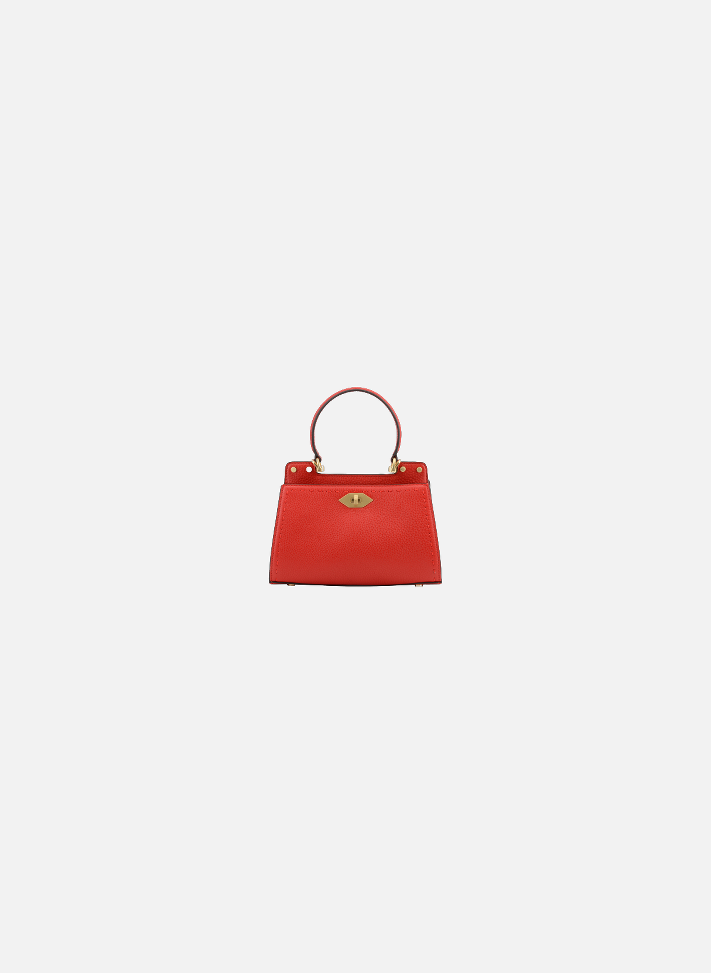 Trianon | sac à main micro en cuir de vachette POURCHET Rouge