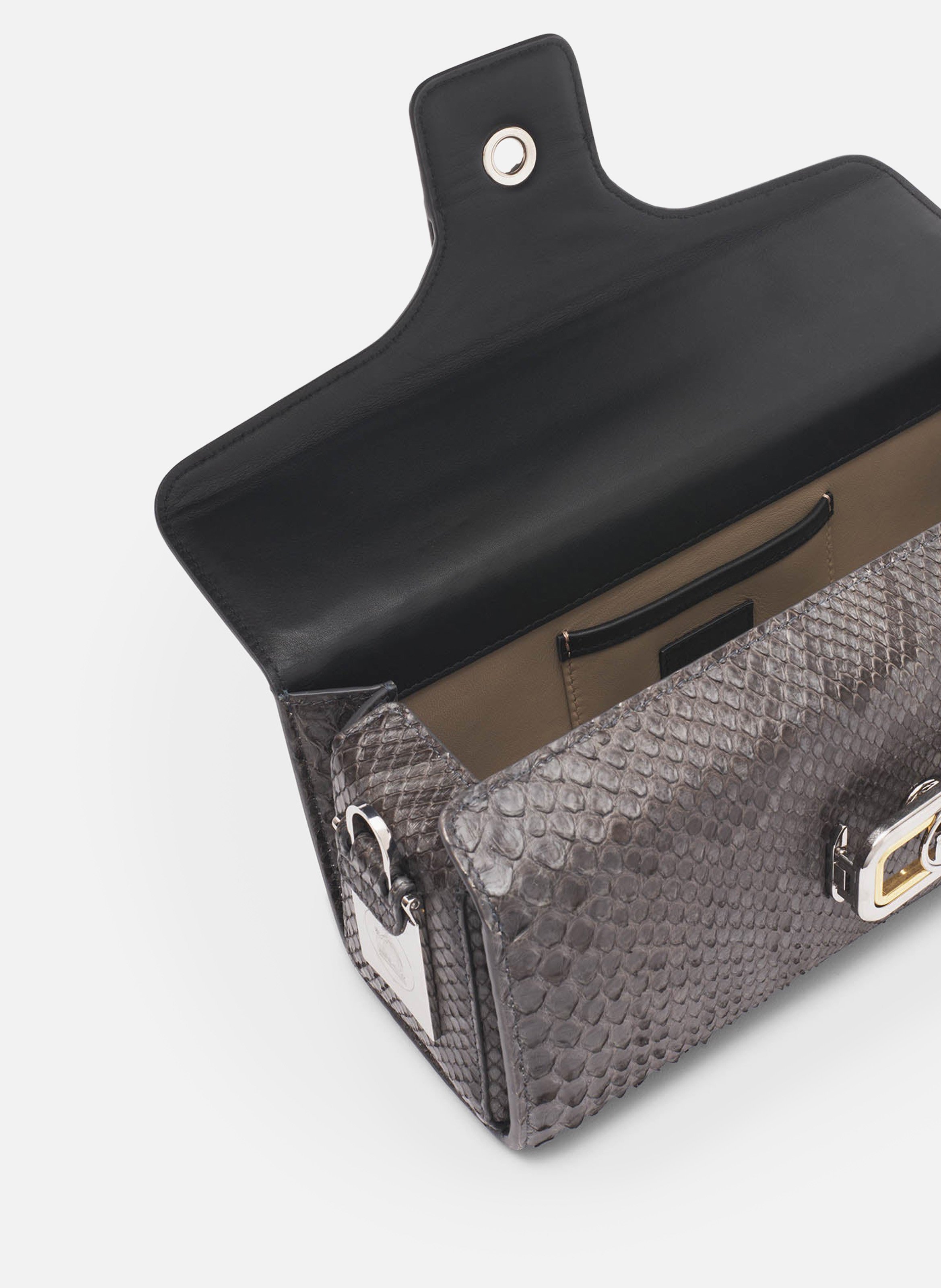 Sac pencil cat en python LANVIN Noir