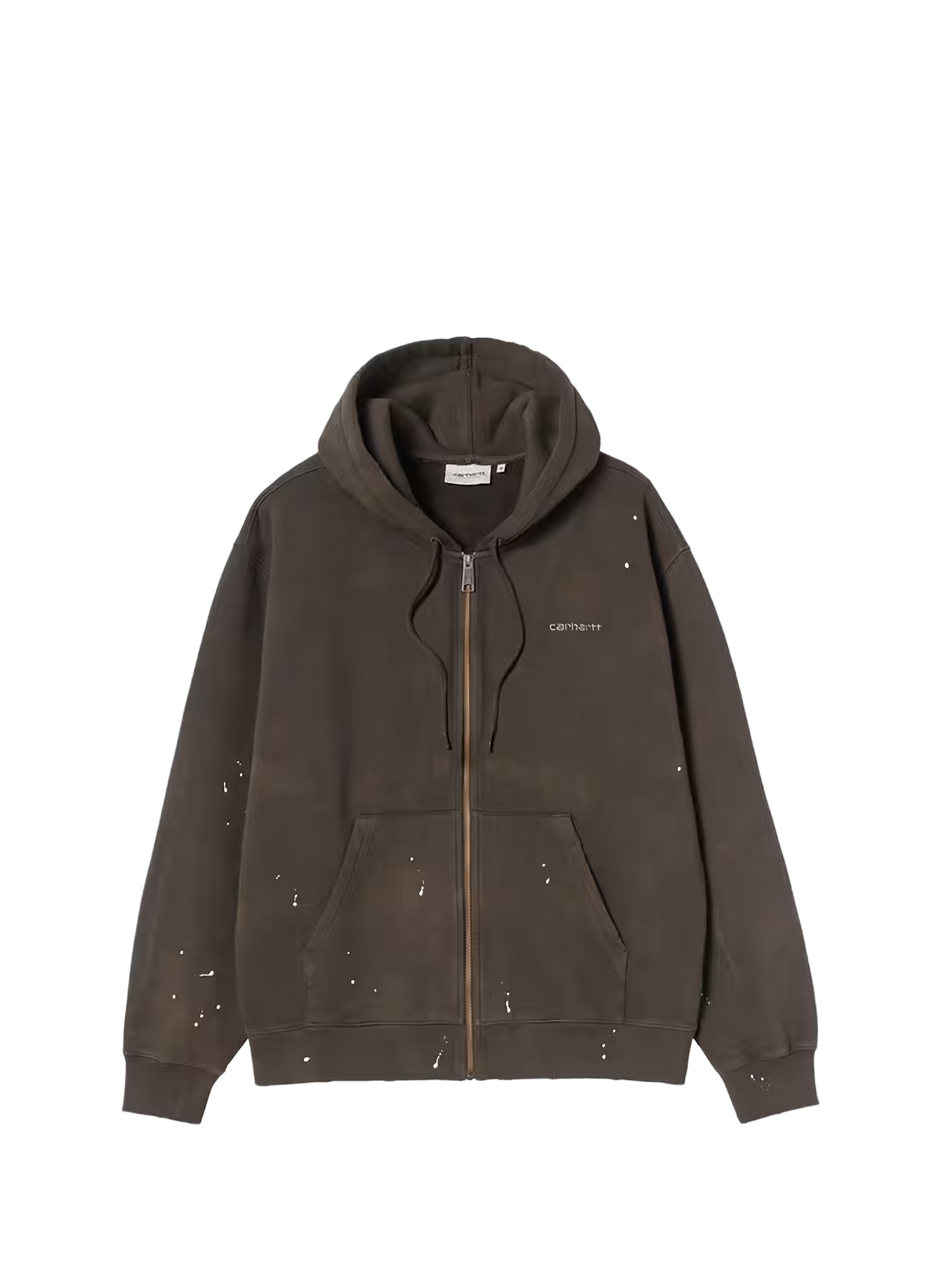 Oversized cotton embroidered hoodie CARHARTT WIP Brown