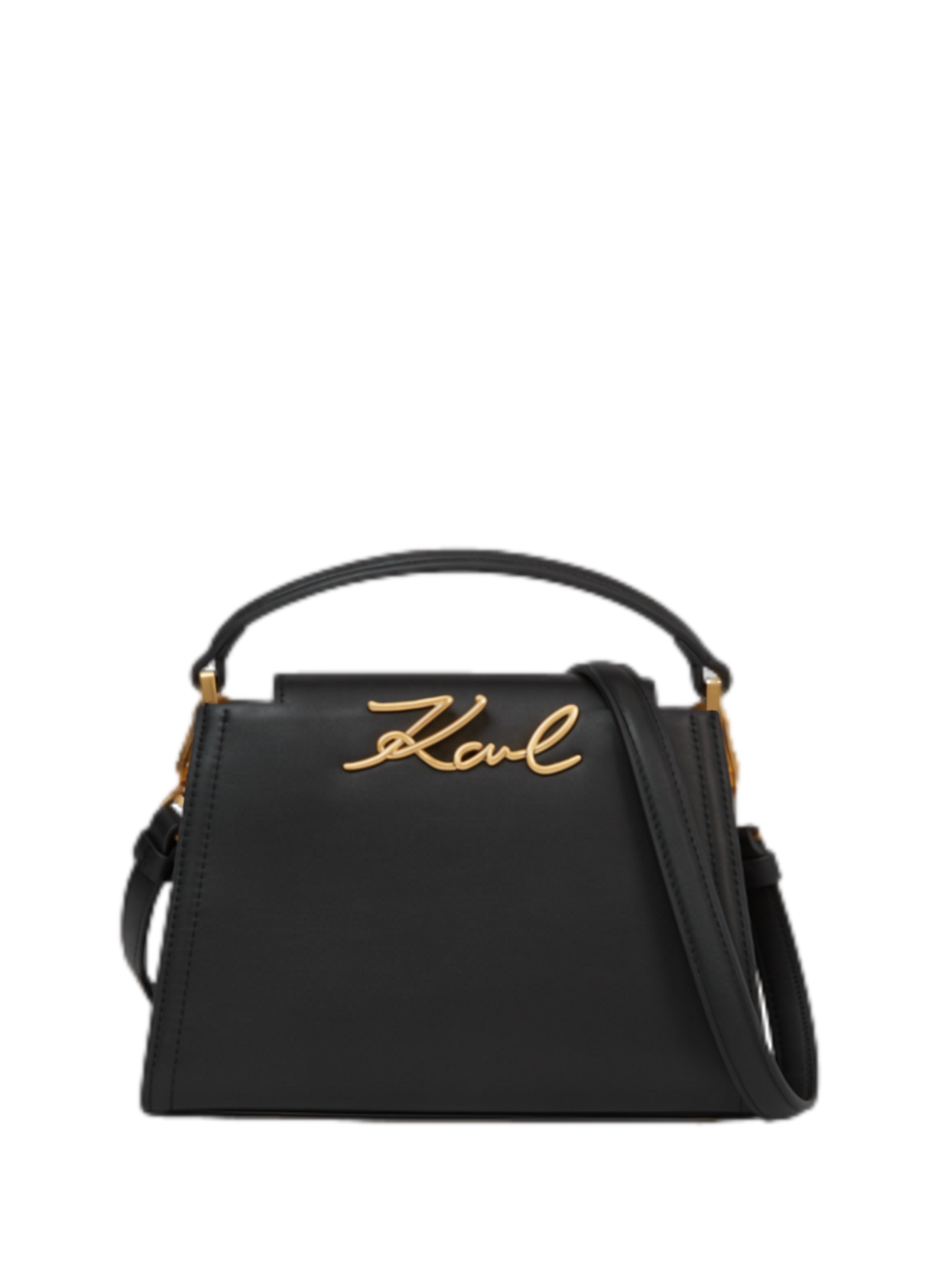 Lederhandtasche K/Signature Mini KARL LAGERFELD Schwarz