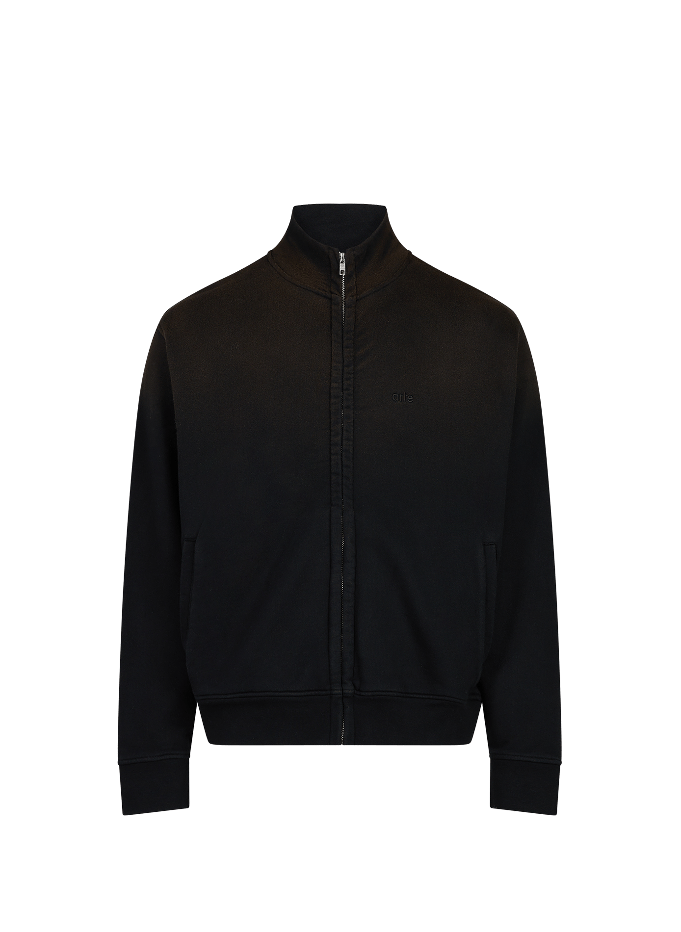 Oversized zip-up cotton sweatshirt ARTE ANTWERP Black