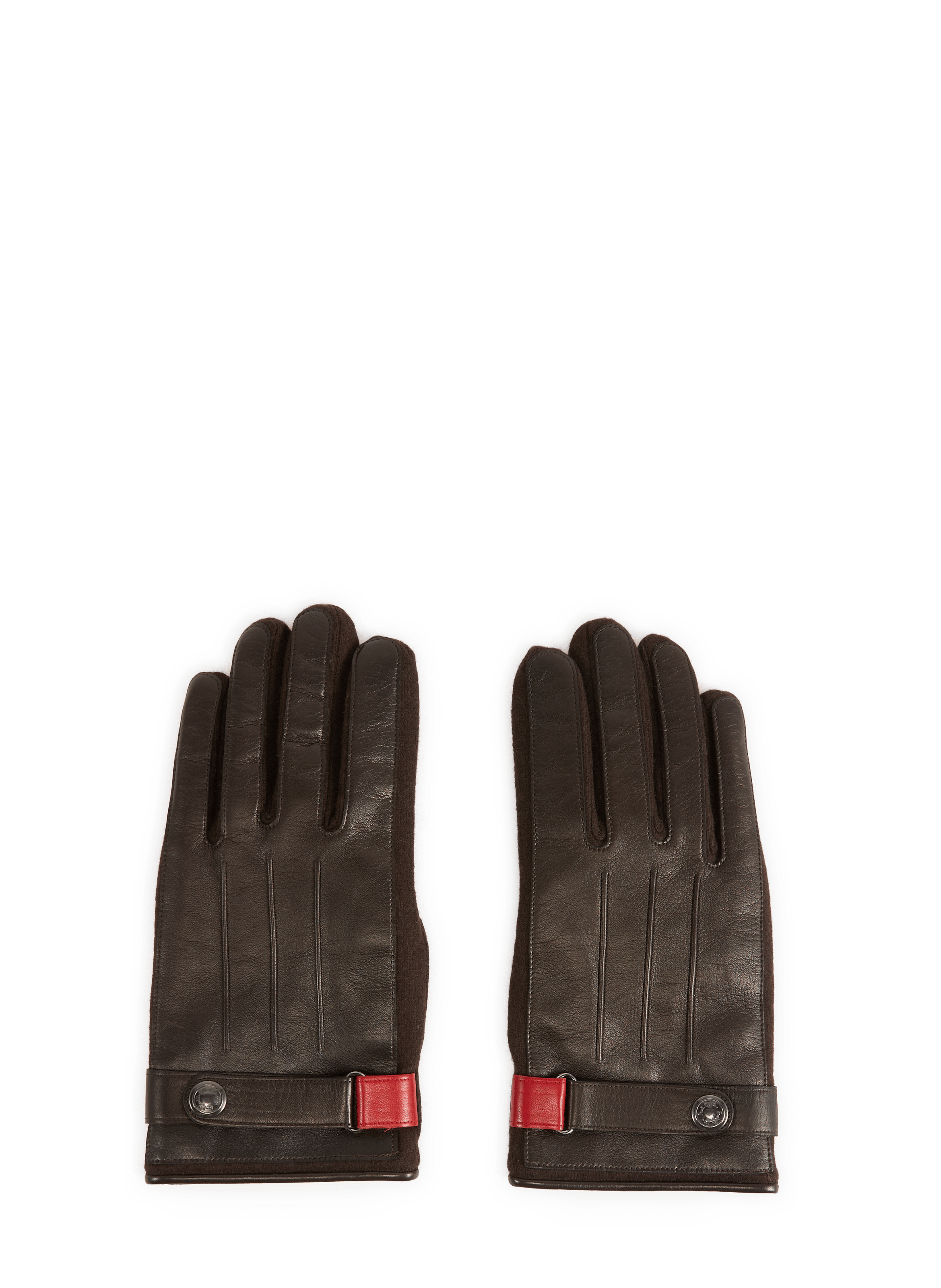 Sheepskin and wool leather gloves PAUL SMITH Brown