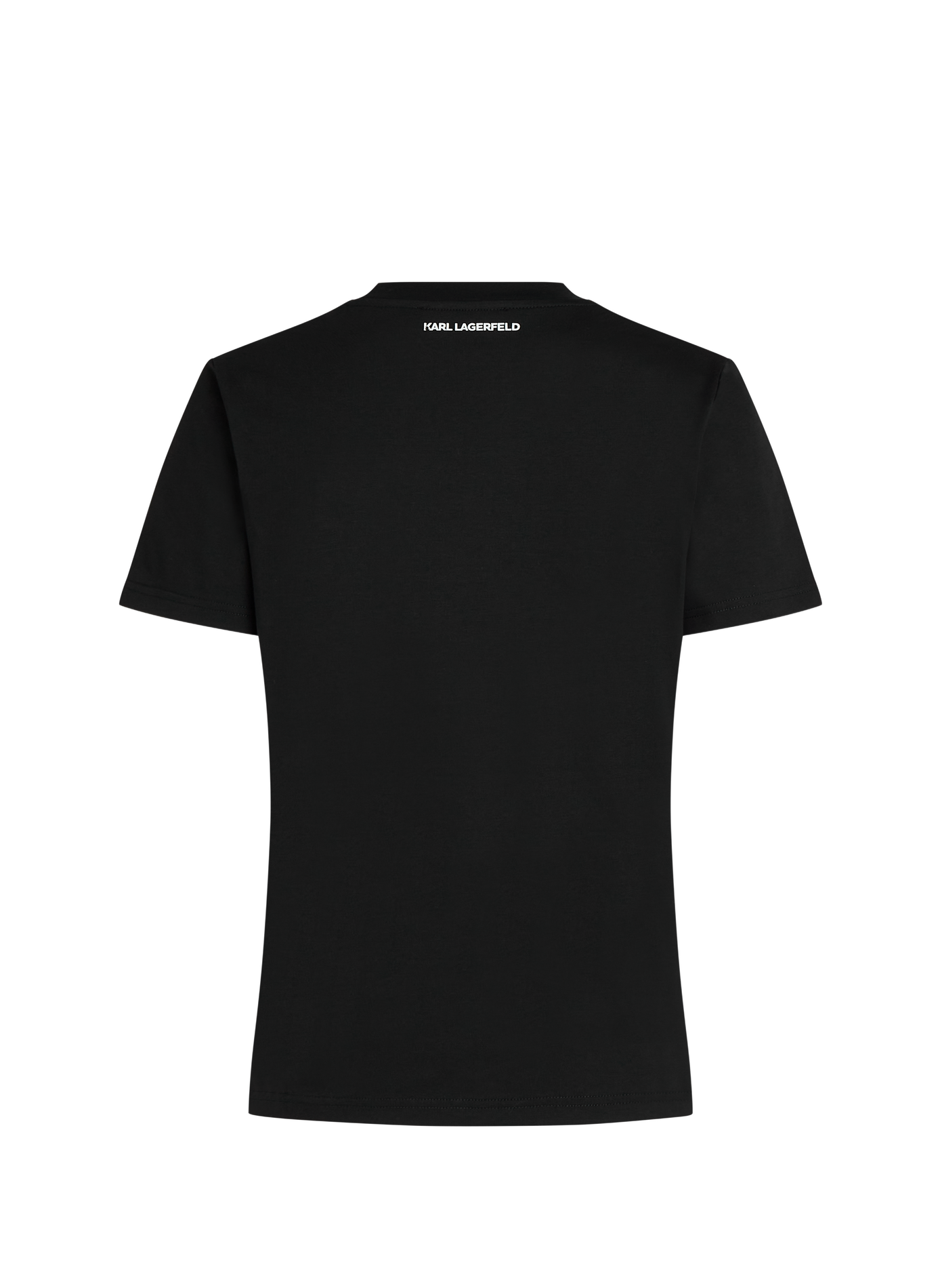 Rundhalsausschnitt T-Shirt aus Baumwolle KARL LAGERFELD Schwarz