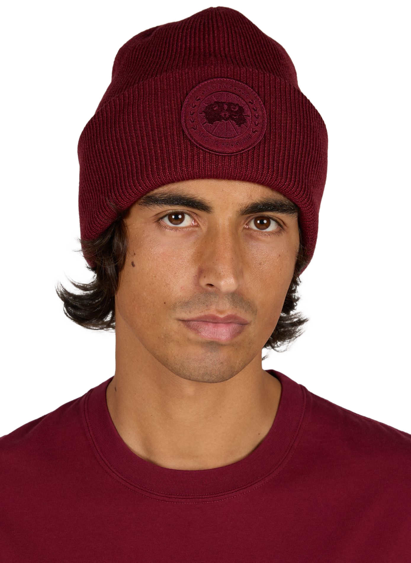 Muts Arctic Toque van wollen breisel CANADA GOOSE Rood