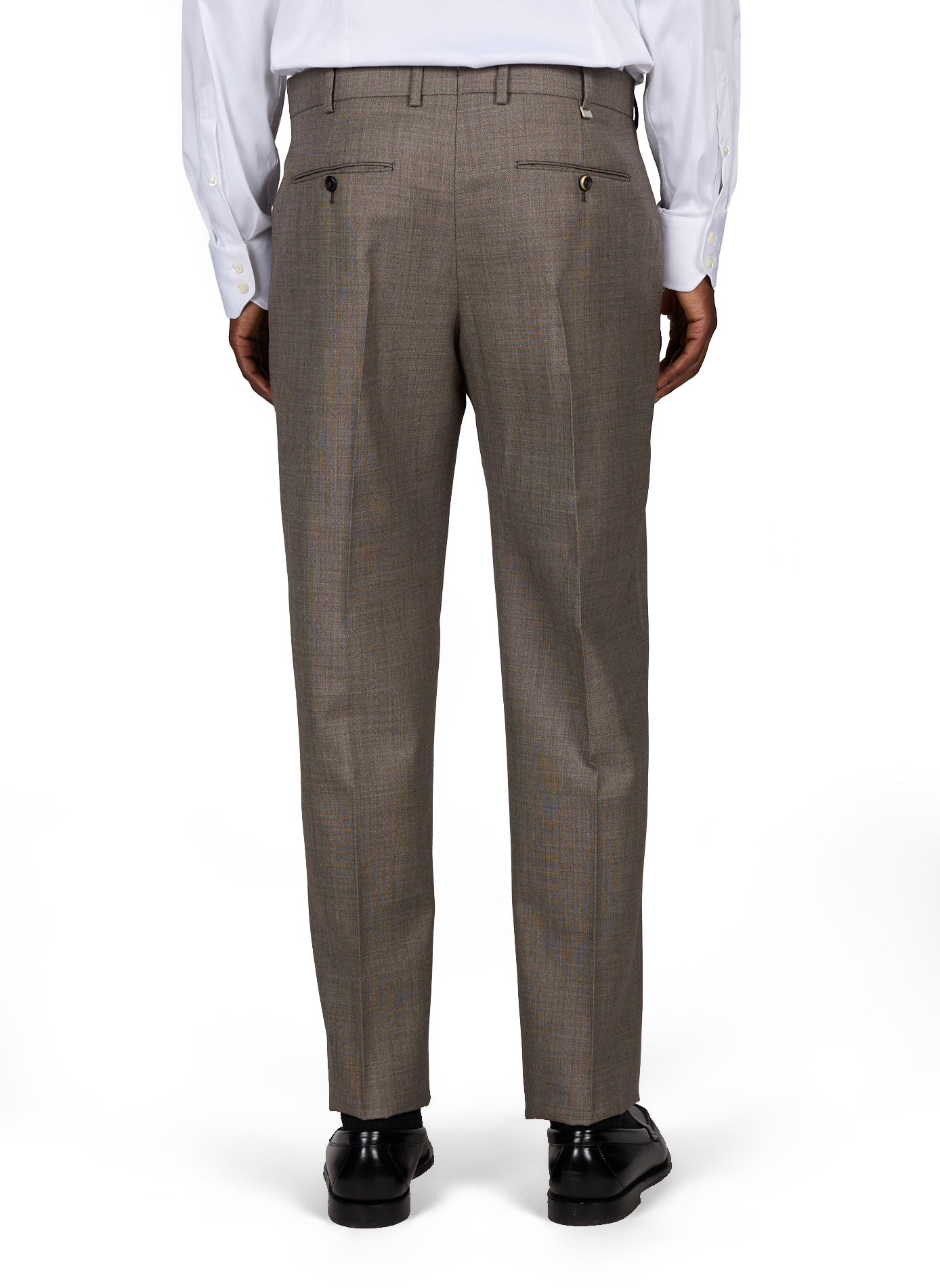 Pantaloni a pieghe in lana vergine PT01 Beige