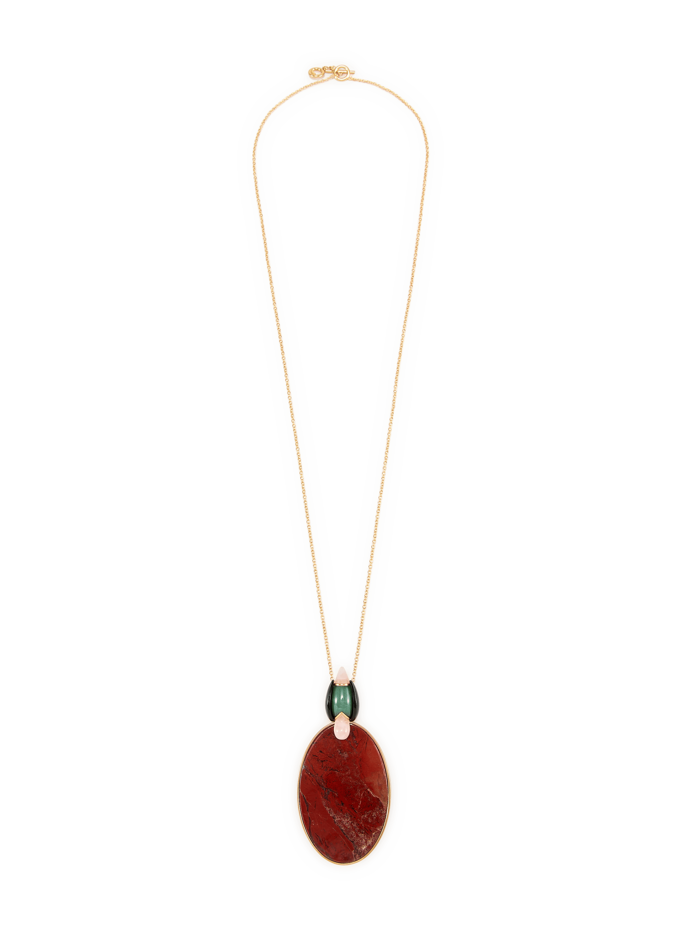 Plume pendant necklace in brass ZIMMERMANN Red