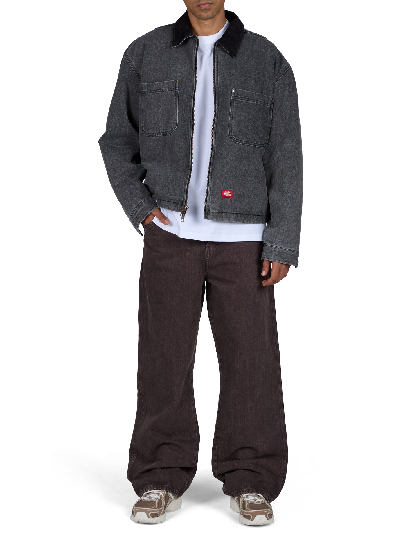 Gerade geschnittene Jeansjacke aus Baumwolle DICKIES Schwarz