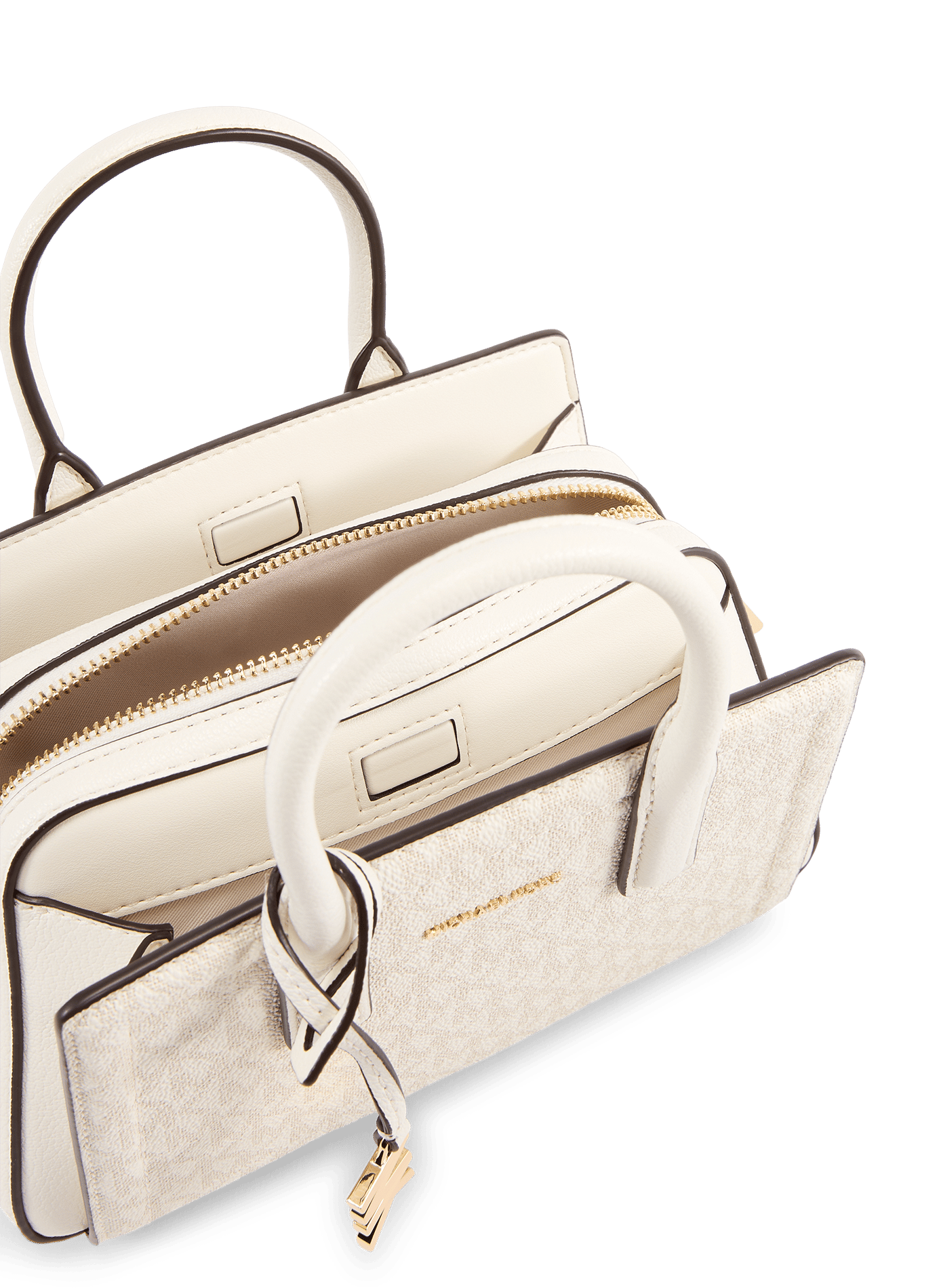 Sac à main Laila motif monogramme en bandoulière MICHAEL KORS Beige