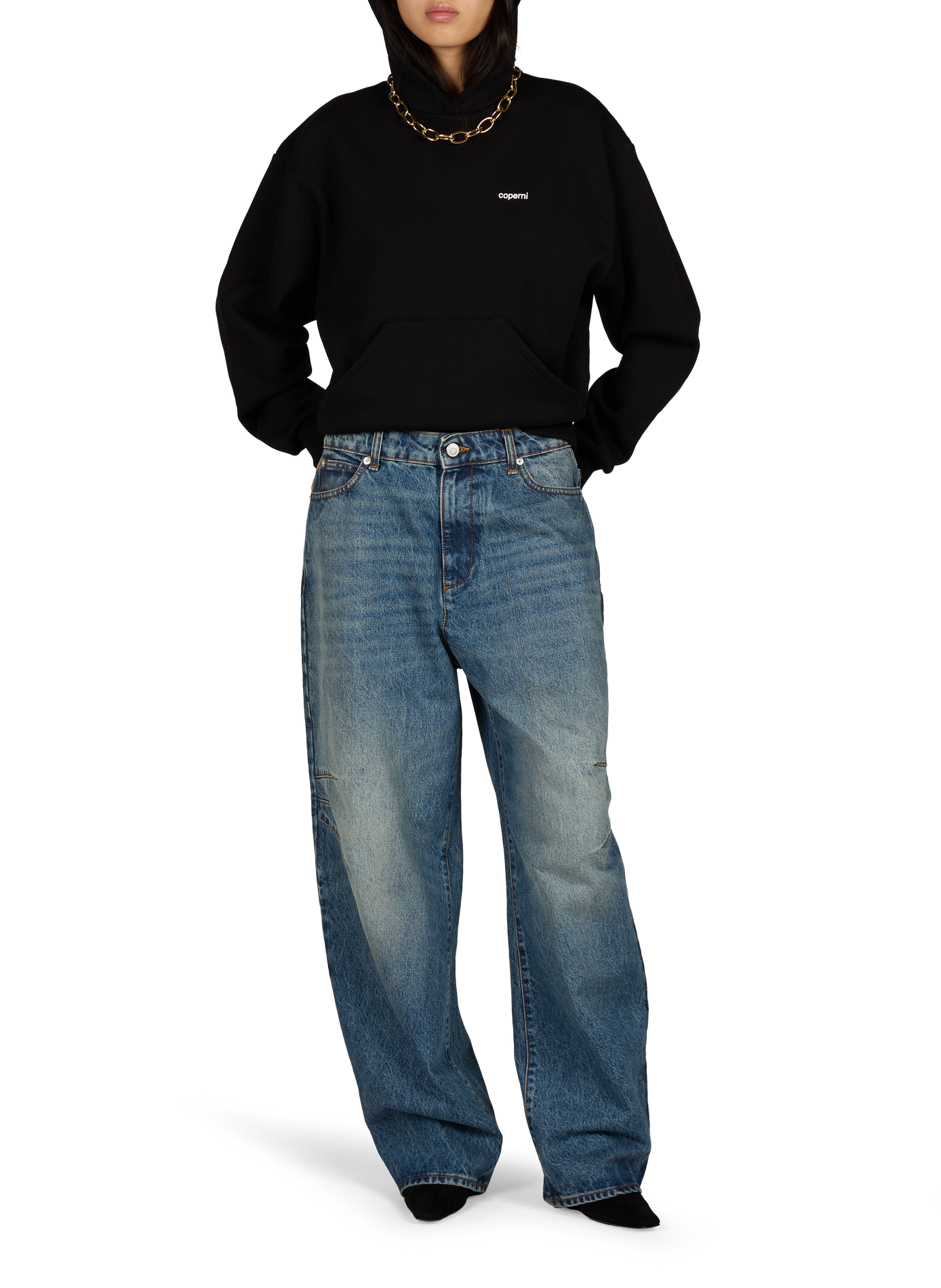 Oversized cotton denim jeans COPERNI Blue