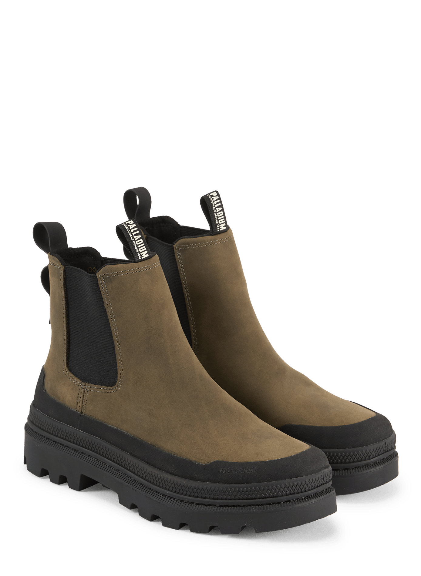 Stiefel Trooper Chelsea Wp aus gemischtem Leder | Khaki PALLADIUM Damen