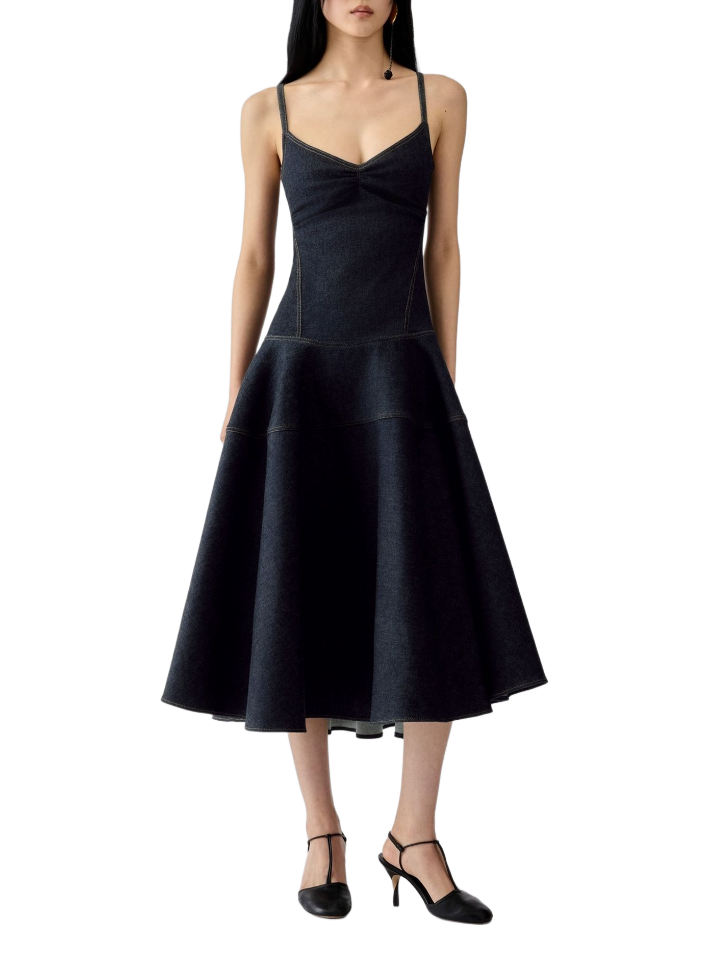 La robe de-Nîmes Pina en coton mélangé JACQUEMUS Blue