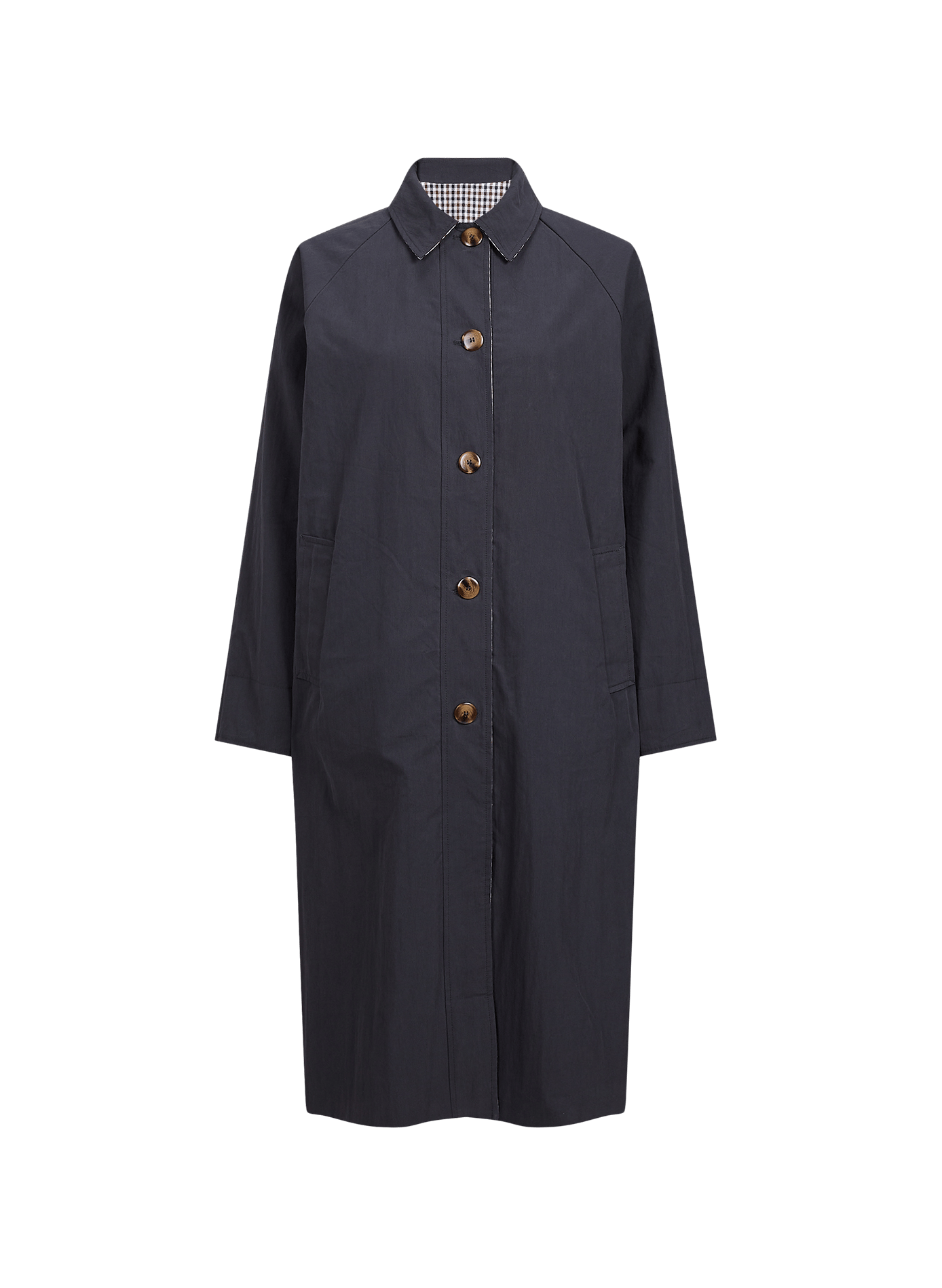 Bedruckter Midilanger Trenchcoat GARANCE Blau