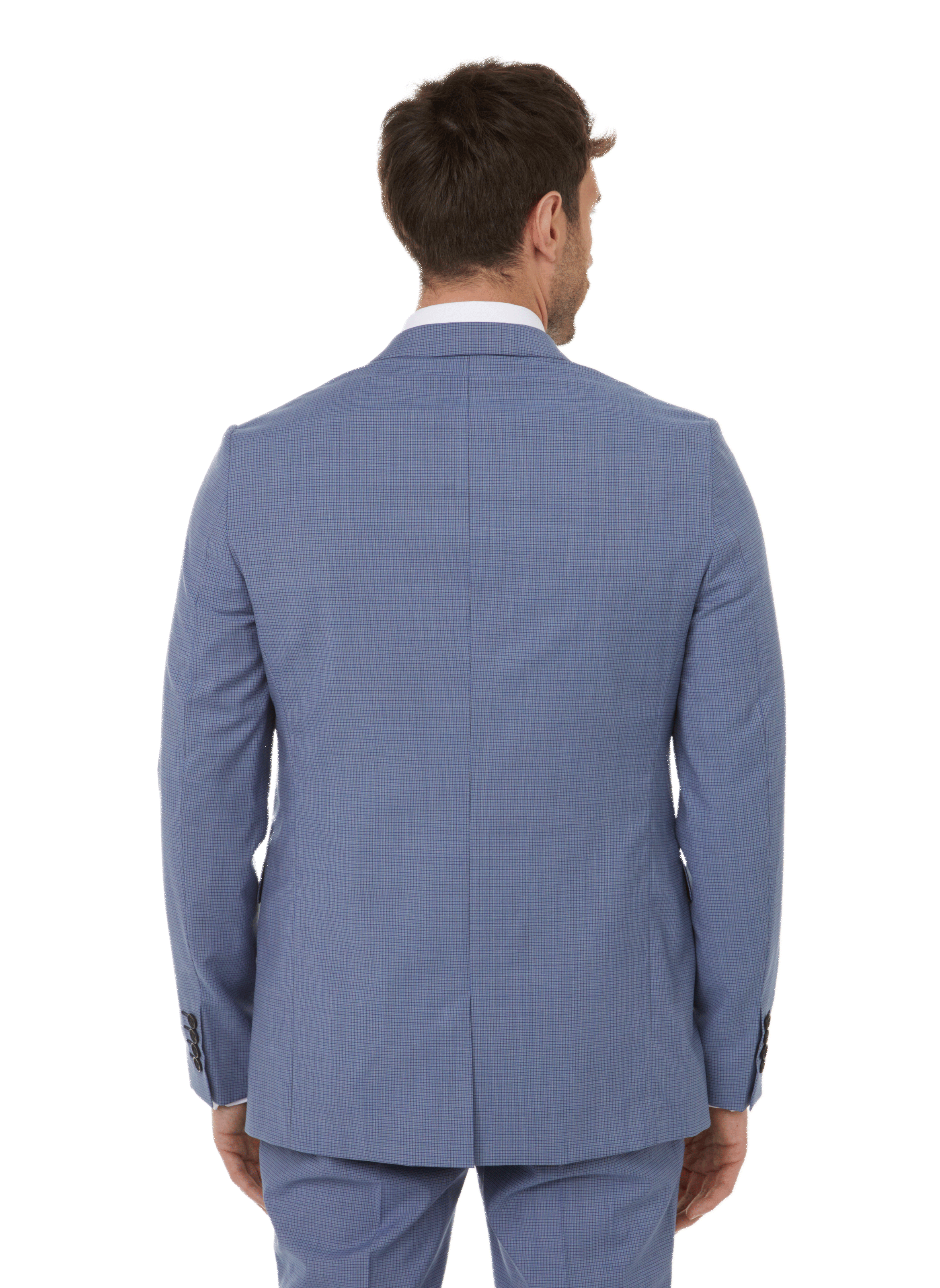 Veste à carreaux en laine SAISON 1865 Bleu