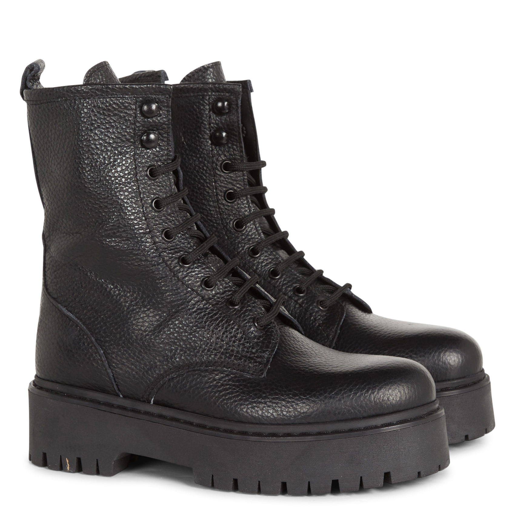 Bottines en cuir de veau / hl demande marque robbo JONAK Noir