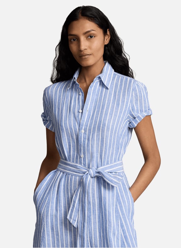 ROBE LONGUE RAYe EN LIN POLO RALPH LAUREN pour FEMME Printemps